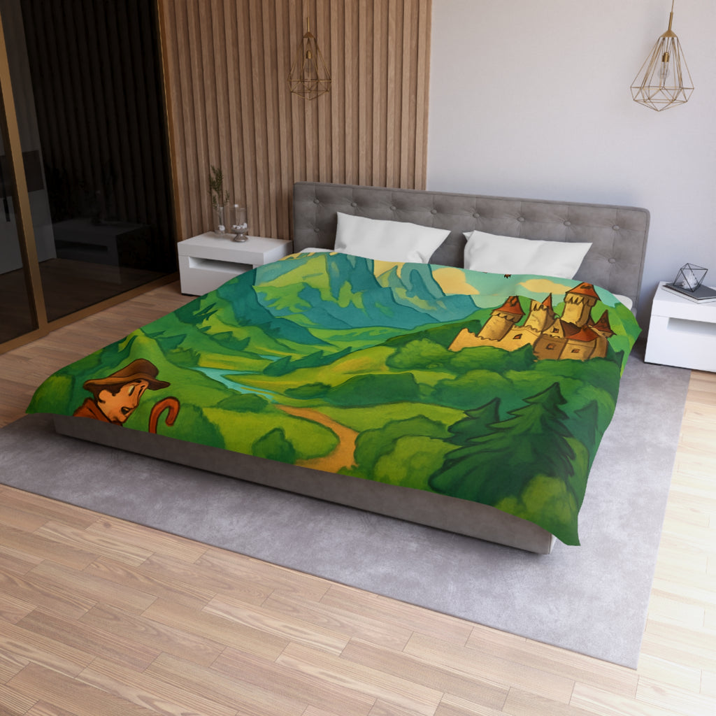 Housse de Couette Microfibre Design Artistique Moderne Décoration Chambre Confort Premium