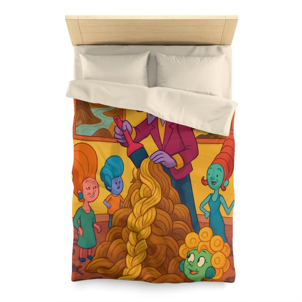 Housse de couette colorée avec personnages fantastiques et œuvres artistiques pour déco unique