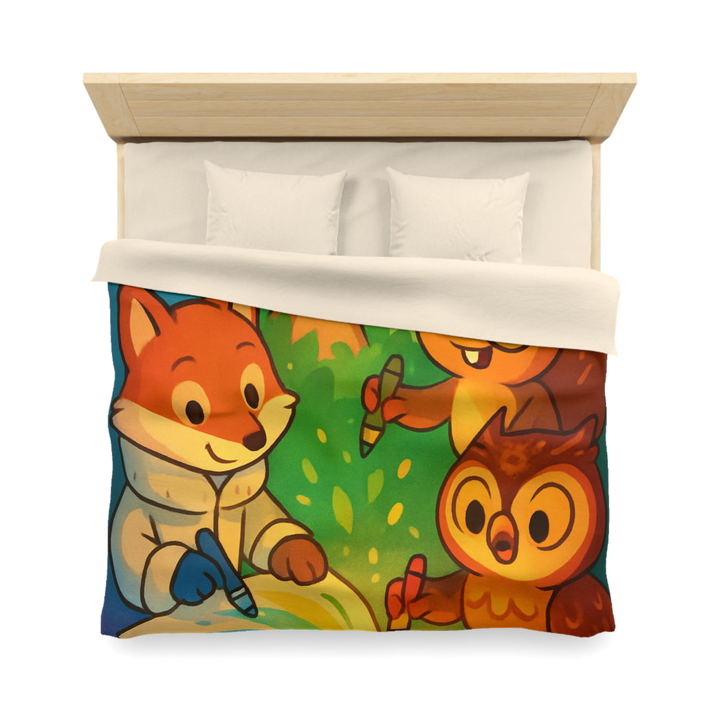 Housse de Couette Microfibre Illustration Unique Design Moderne Décoration Intérieure Raffinée