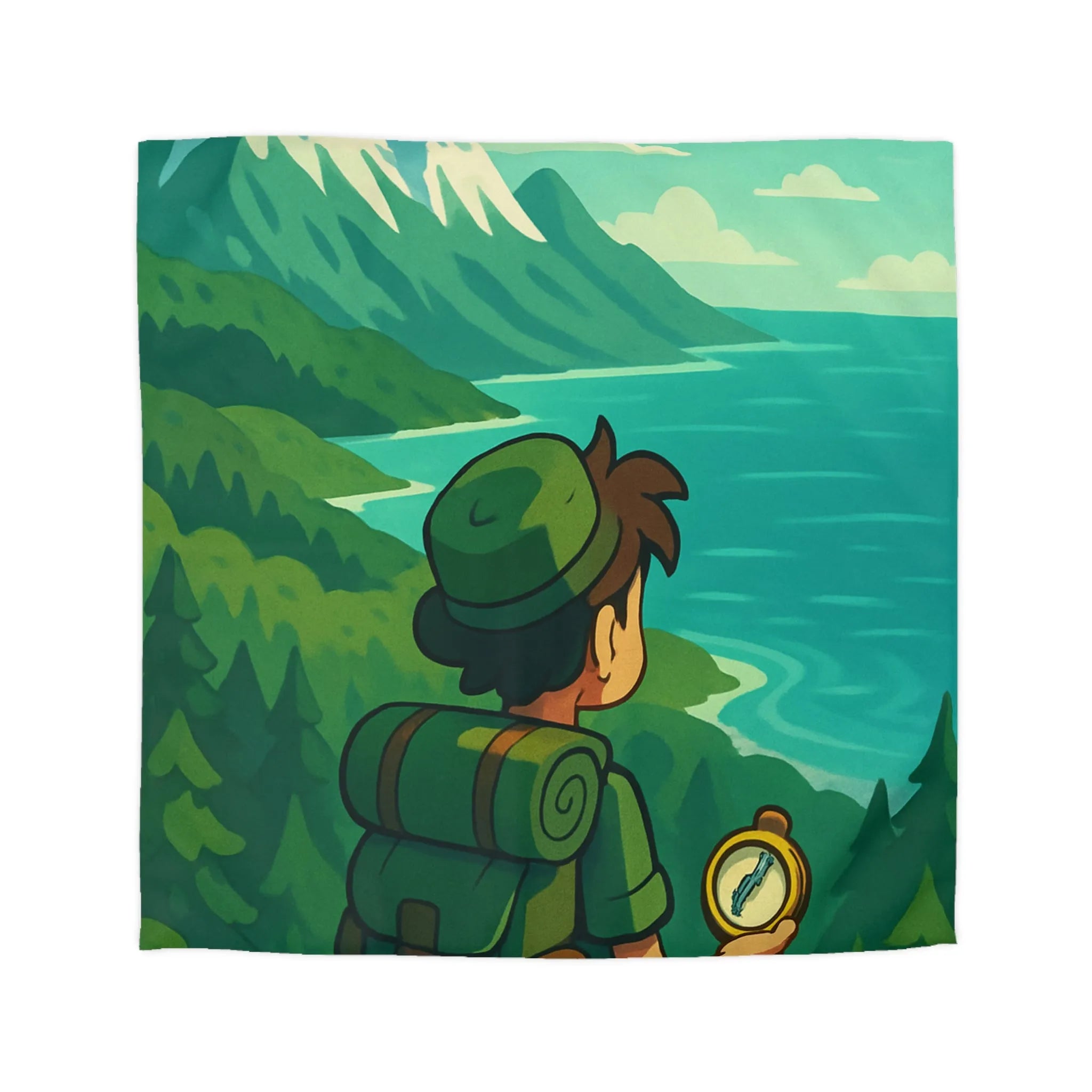 Housse de Couette Aventure Montagneuse Enfant Orientation et Nature Émerveillement Découverte