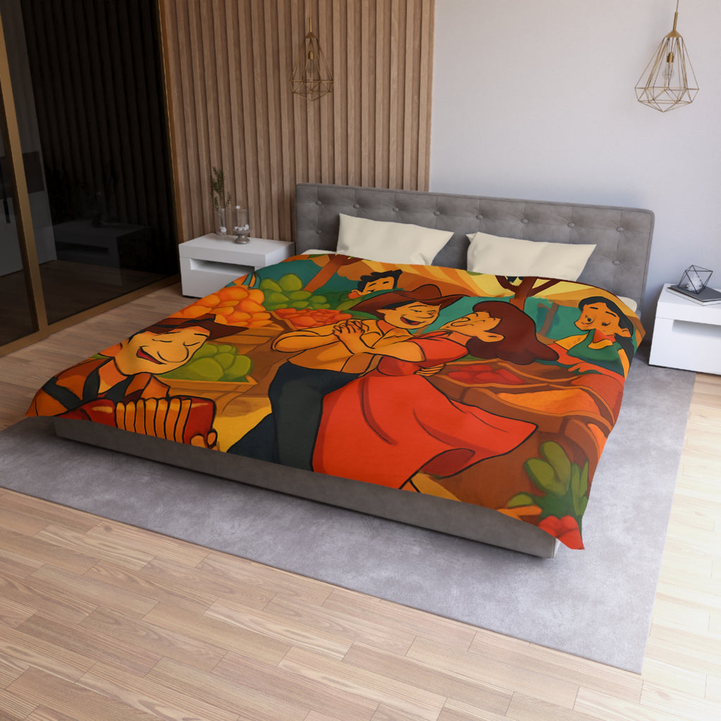 Housse de Couette Microfibre Design Artistique Moderne Décoration Chambre Confort Premium