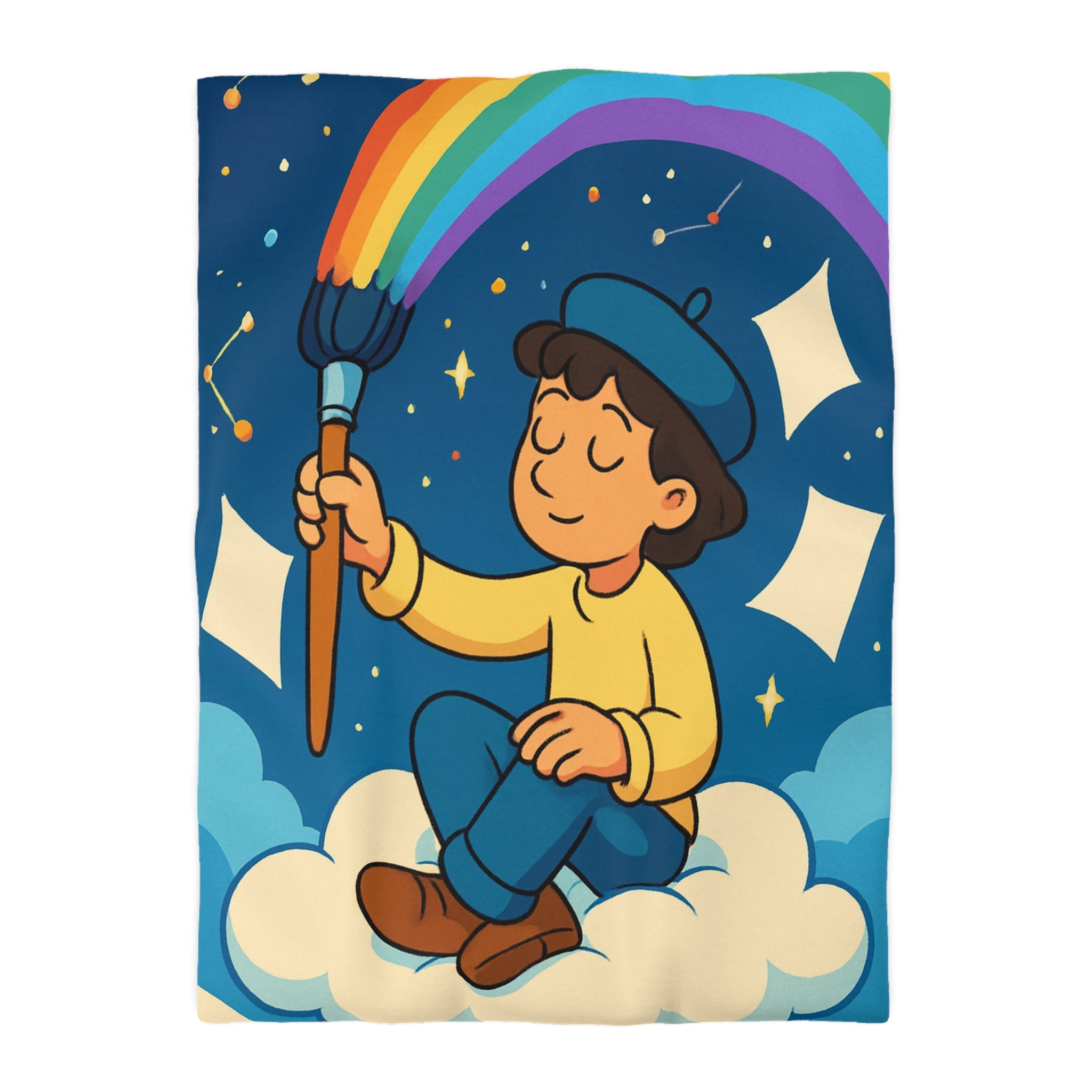 Housse de Couette Microfibre Illustration Unique Design Moderne Décoration Intérieure Raffinée