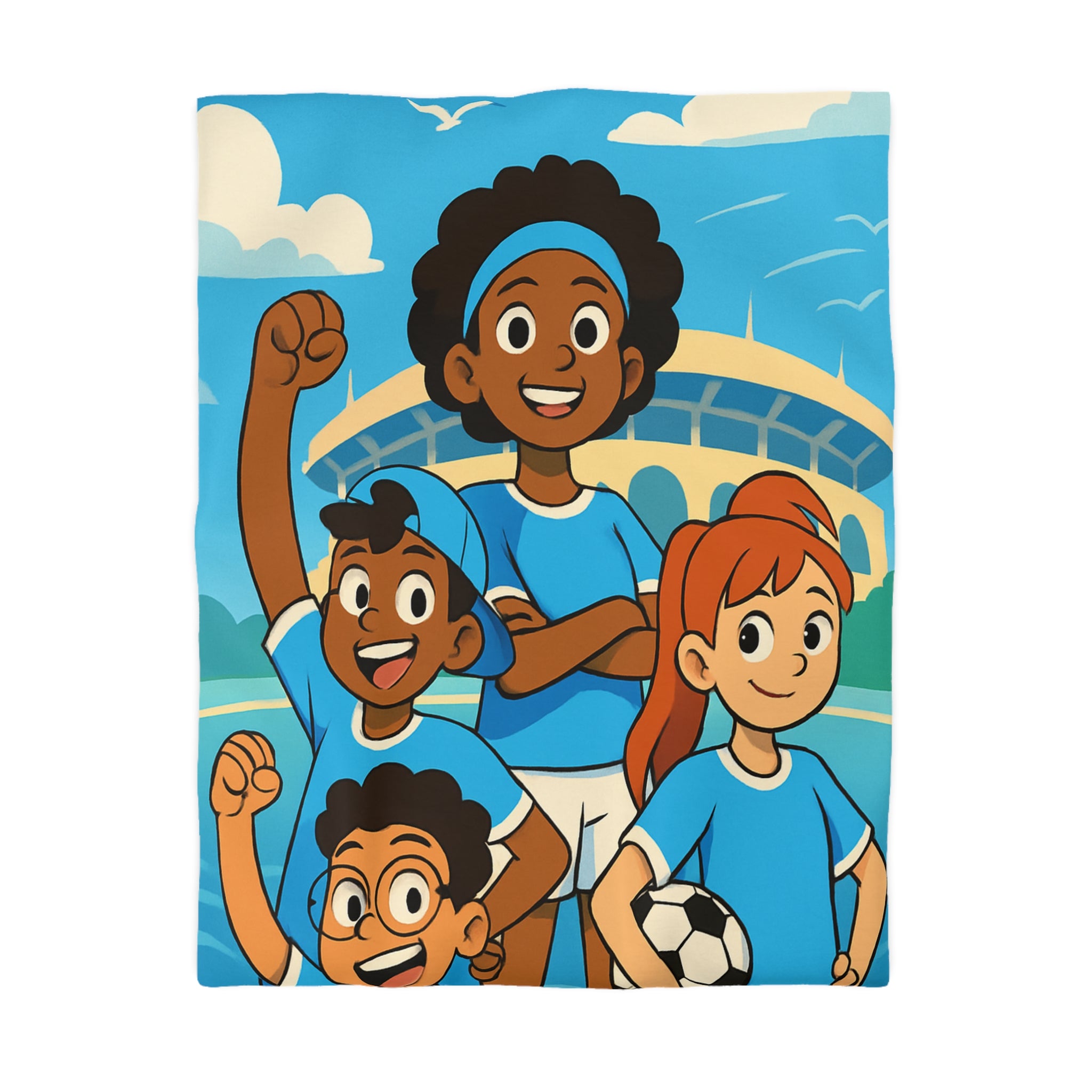 Housse de Couette Microfibre Illustration Unique Design Moderne Décoration Intérieure Raffinée