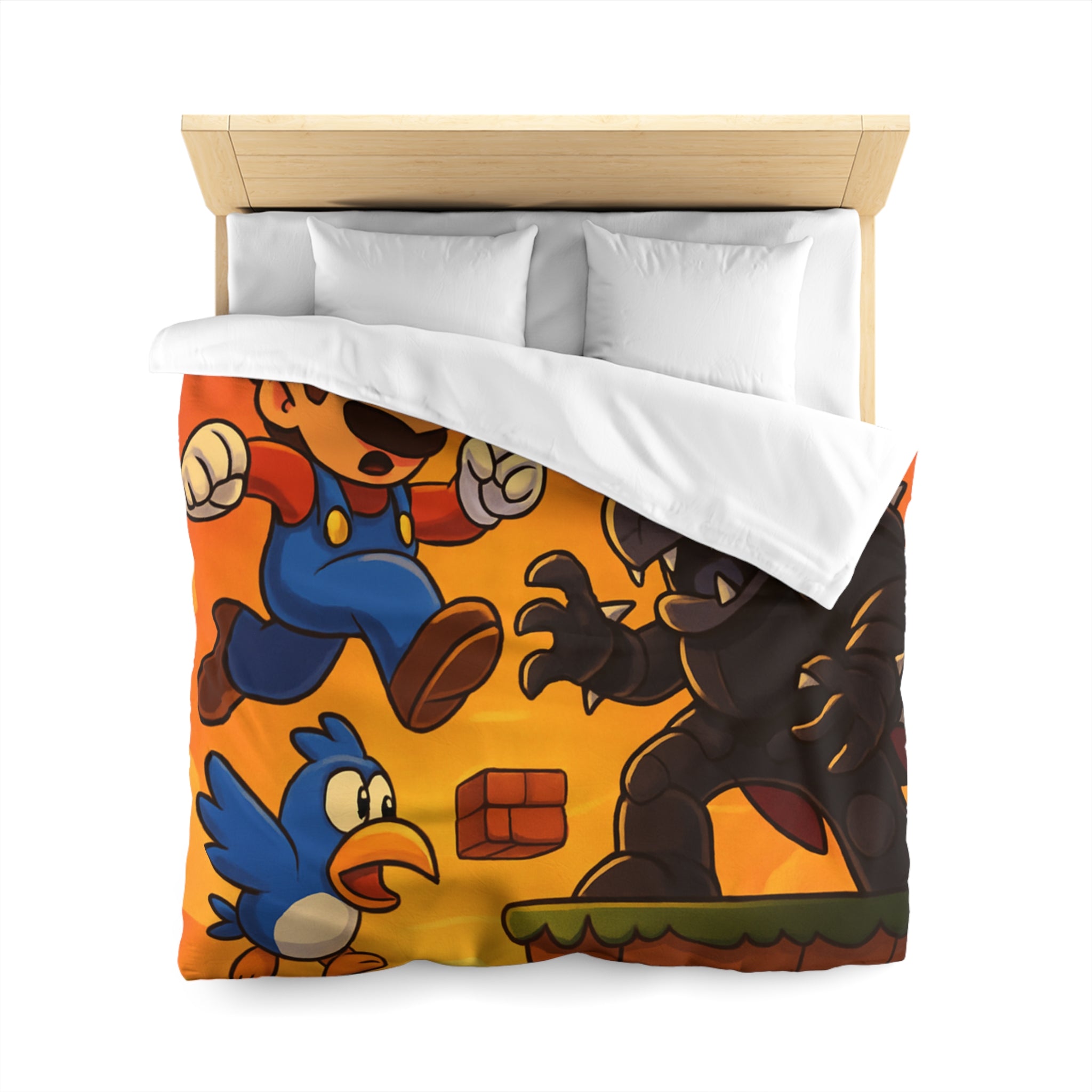 Housse de Couette Microfibre Motif Créatif Original Style Contemporain Chambre Élégante