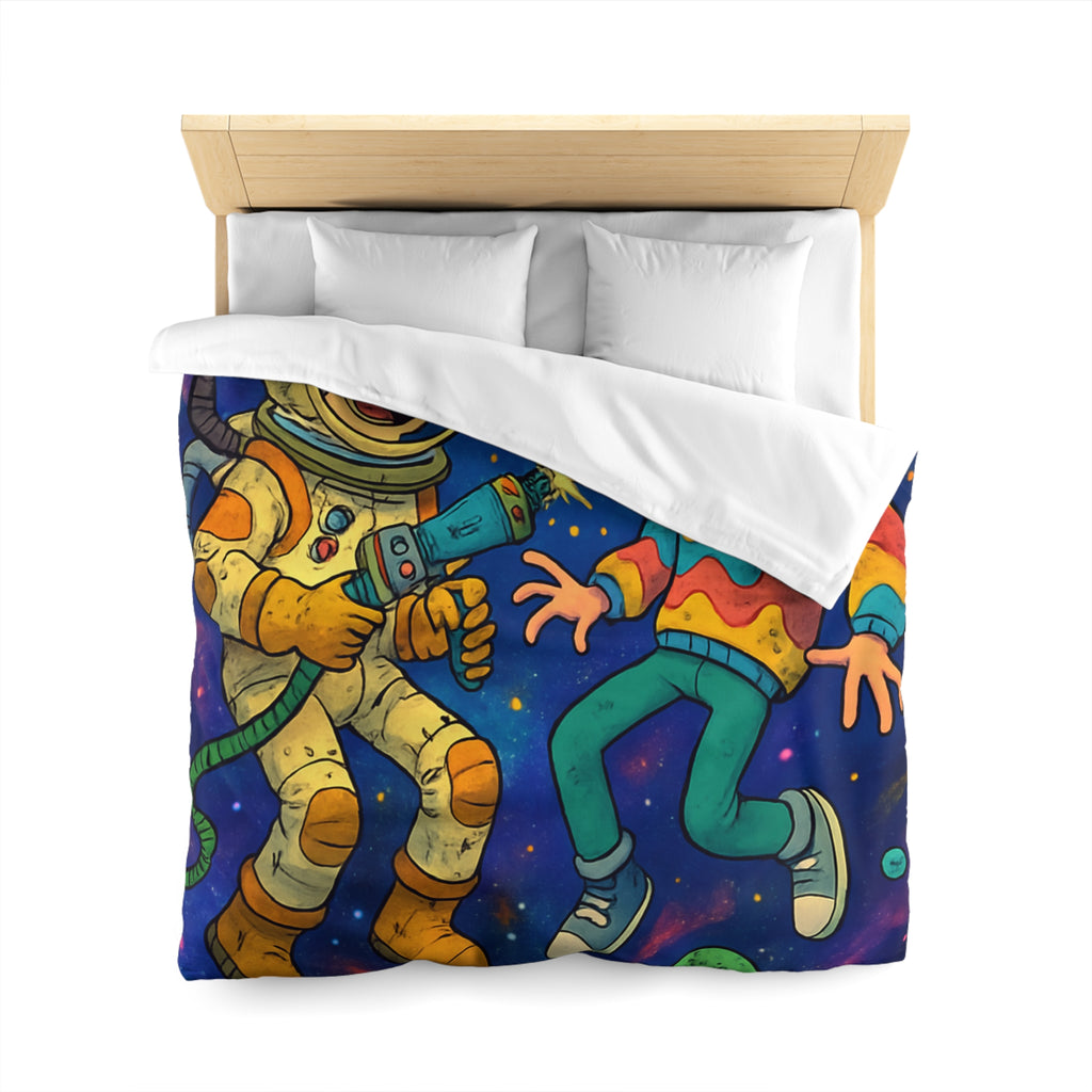 Housse de Couette Microfibre Design Artistique Moderne Décoration Chambre Confort Premium