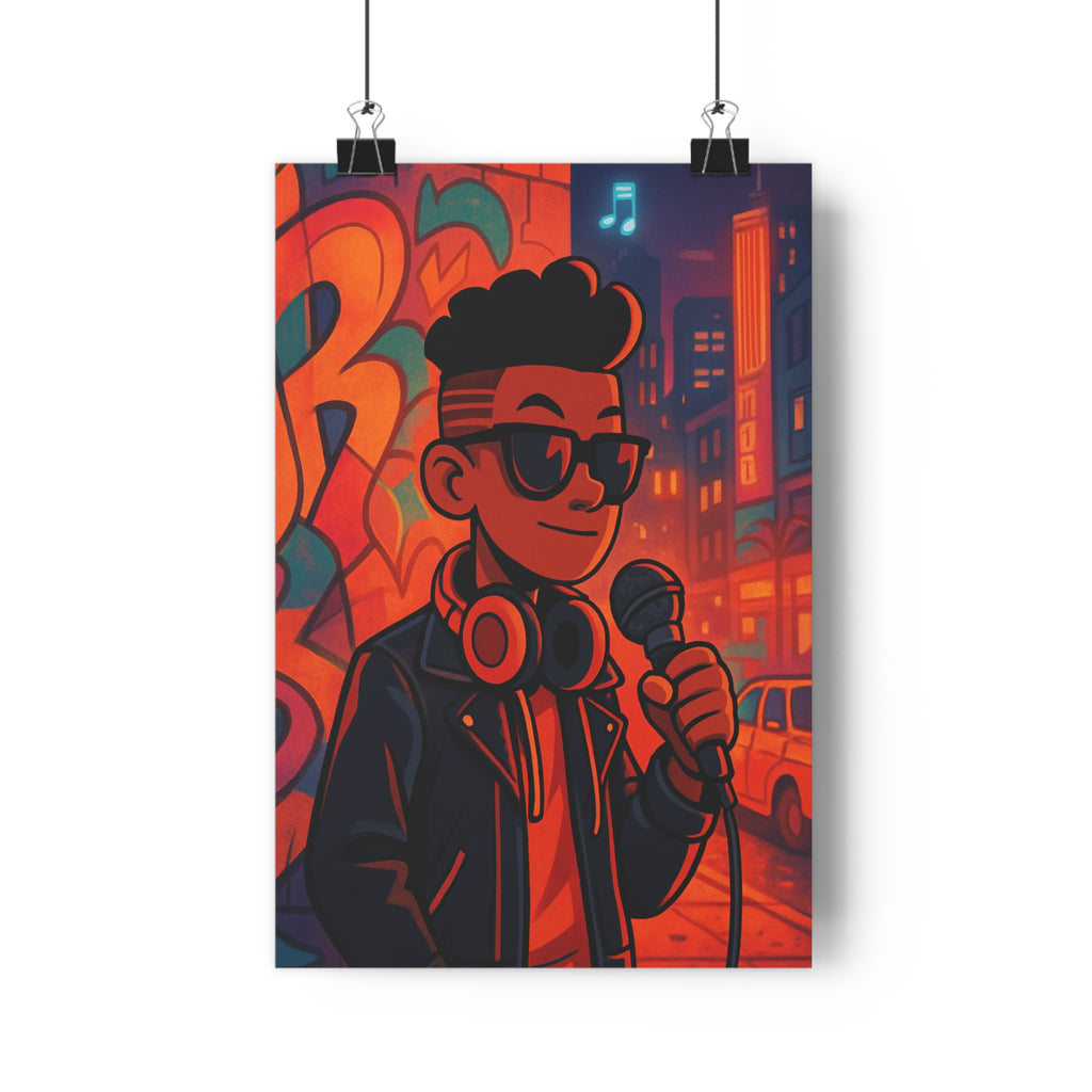 Poster décoratif moderne rouge crépusculaire ville animé graffiti salon chambre tendance qualité vibrant qualité