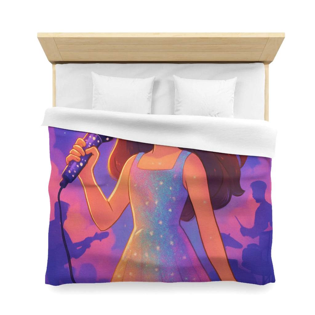 Housse de couette colorée pour chambre d’enfant, ambiance concert amusant et joyeux