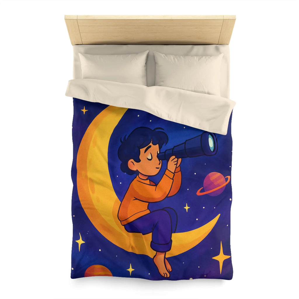 Envolez-vous avec notre housse de couette étoilée rêveuse et colorée pour enfants