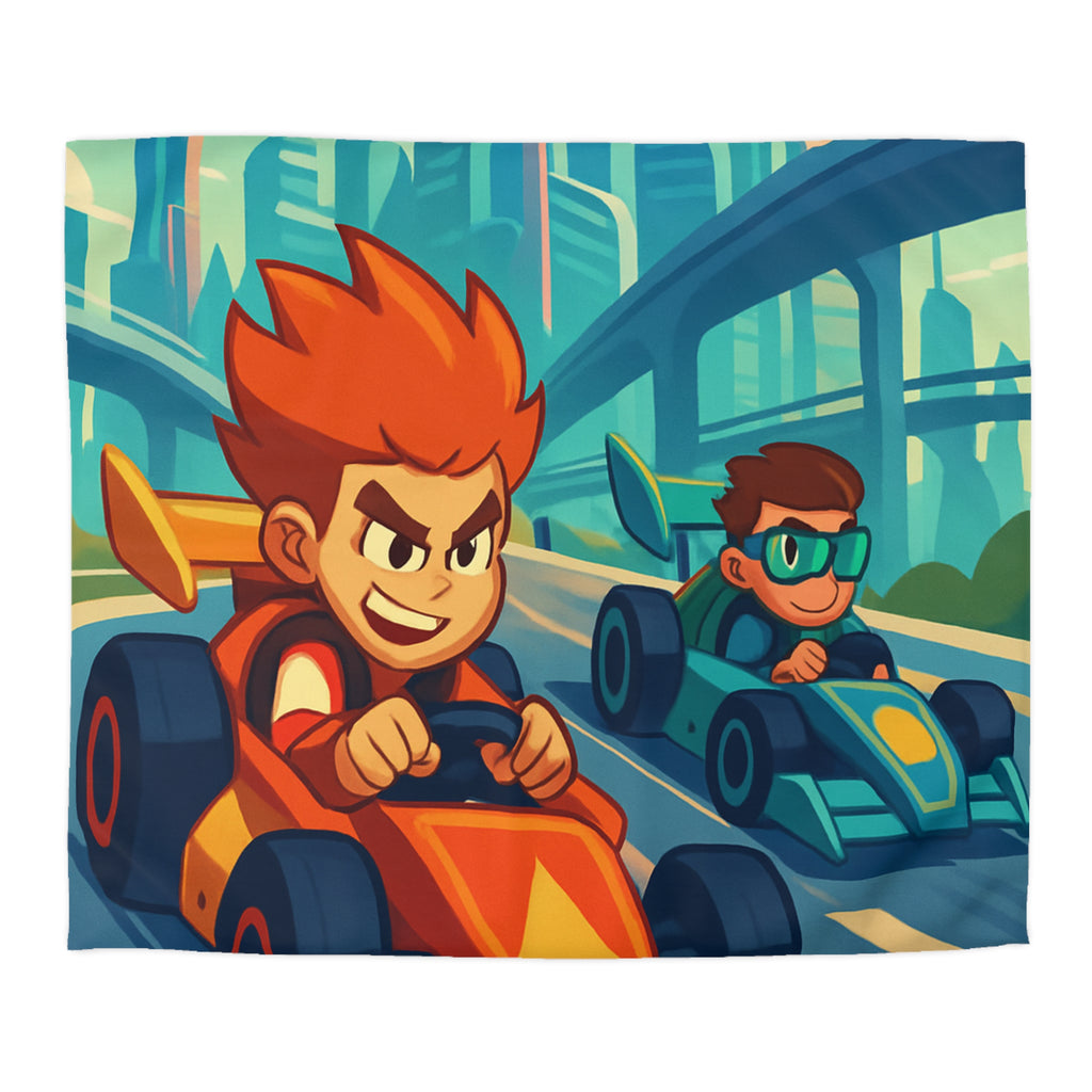 Housse de Couette Microfibre Motif Créatif Original Style Contemporain Chambre Élégante