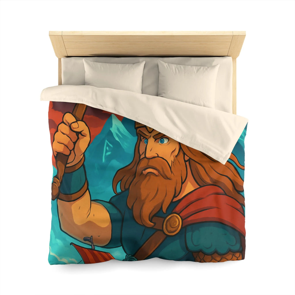 Housse de Couette Microfibre Art Graphique Contemporain Style Décoratif Chambre Tendance