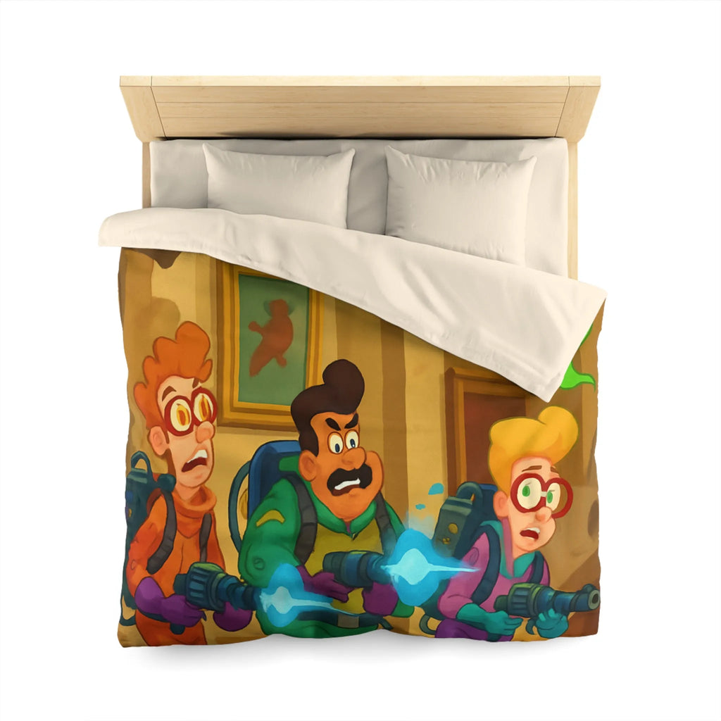 Housse de couette colorée avec chasseurs de fantômes et ambiance amusante de musée