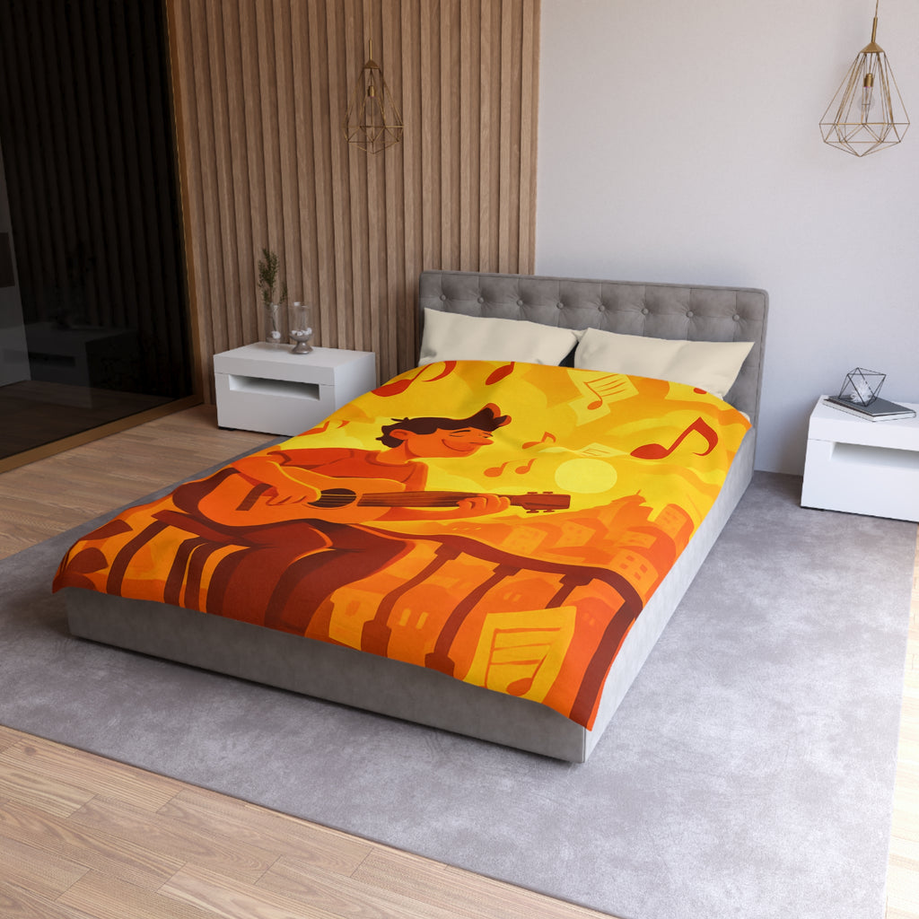 Housse de Couette Microfibre Motif Créatif Original Style Contemporain Chambre Élégante