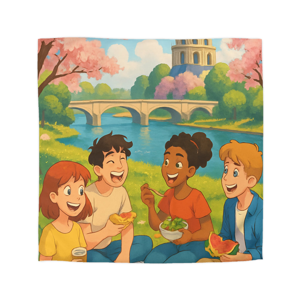 Housse de Couette Microfibre Motif Créatif Original Style Contemporain Chambre Élégante