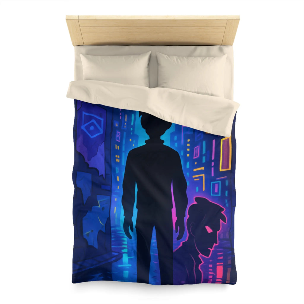 Housse de Couette Microfibre Art Graphique Contemporain Style Décoratif Chambre Tendance