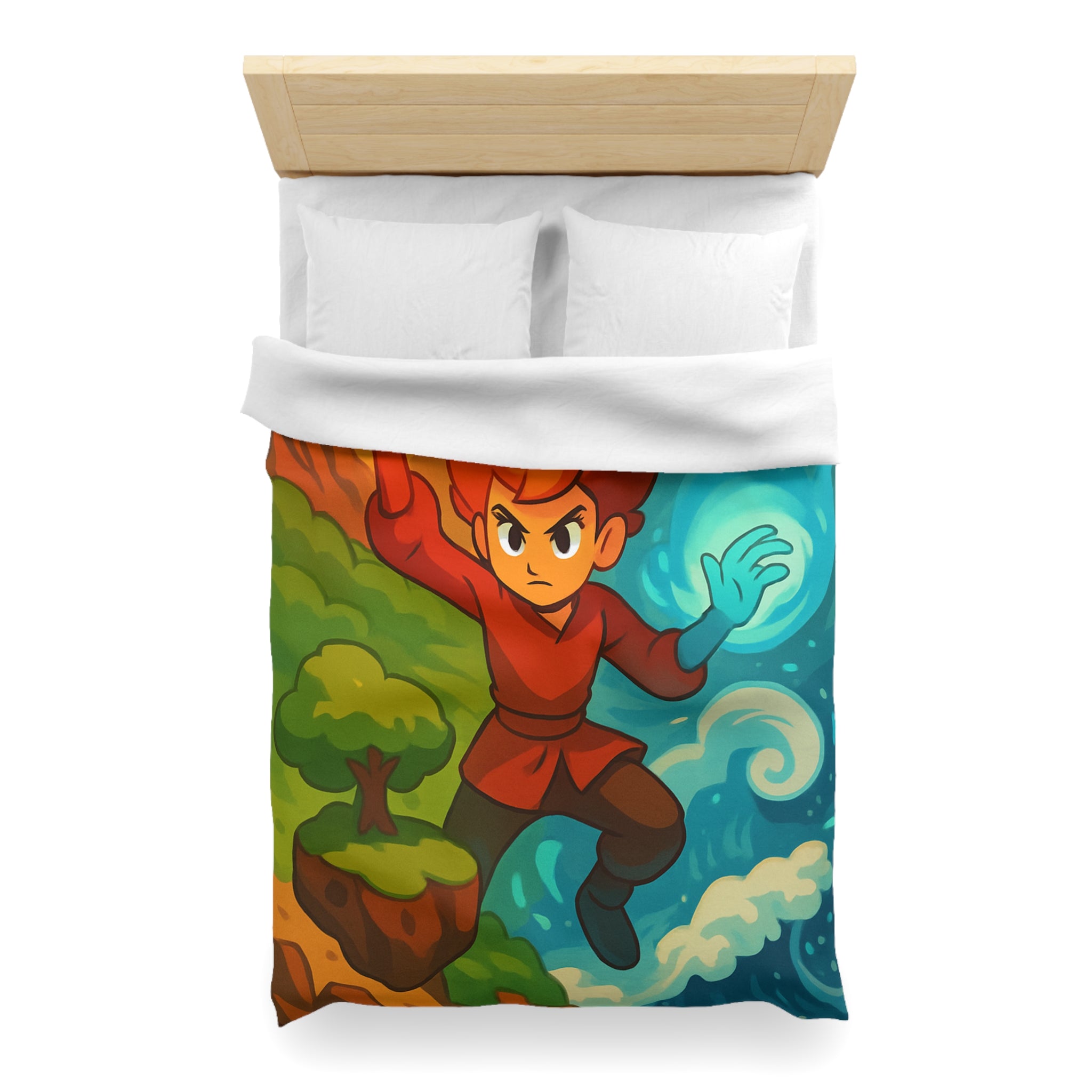 Housse de Couette Microfibre Motif Créatif Original Style Contemporain Chambre Élégante