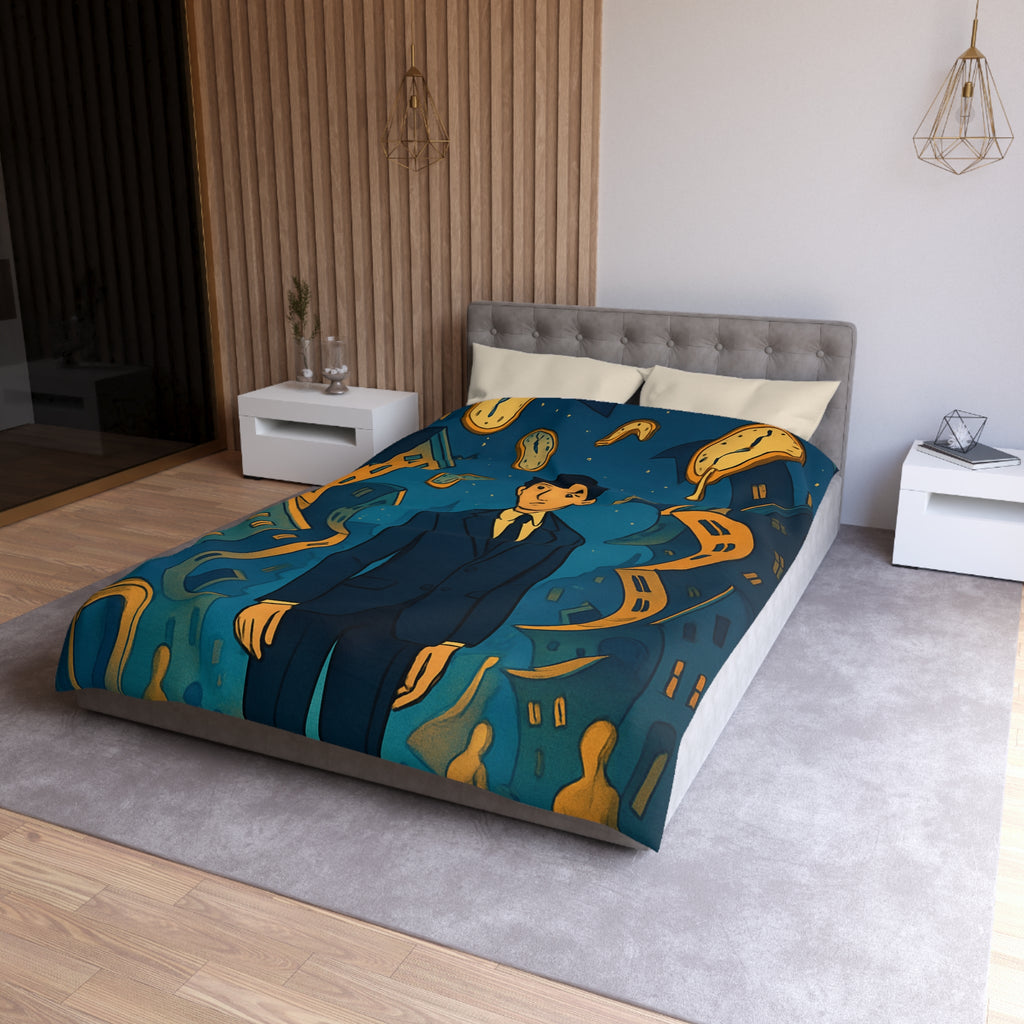 Housse de Couette Microfibre Motif Créatif Original Style Contemporain Chambre Élégante