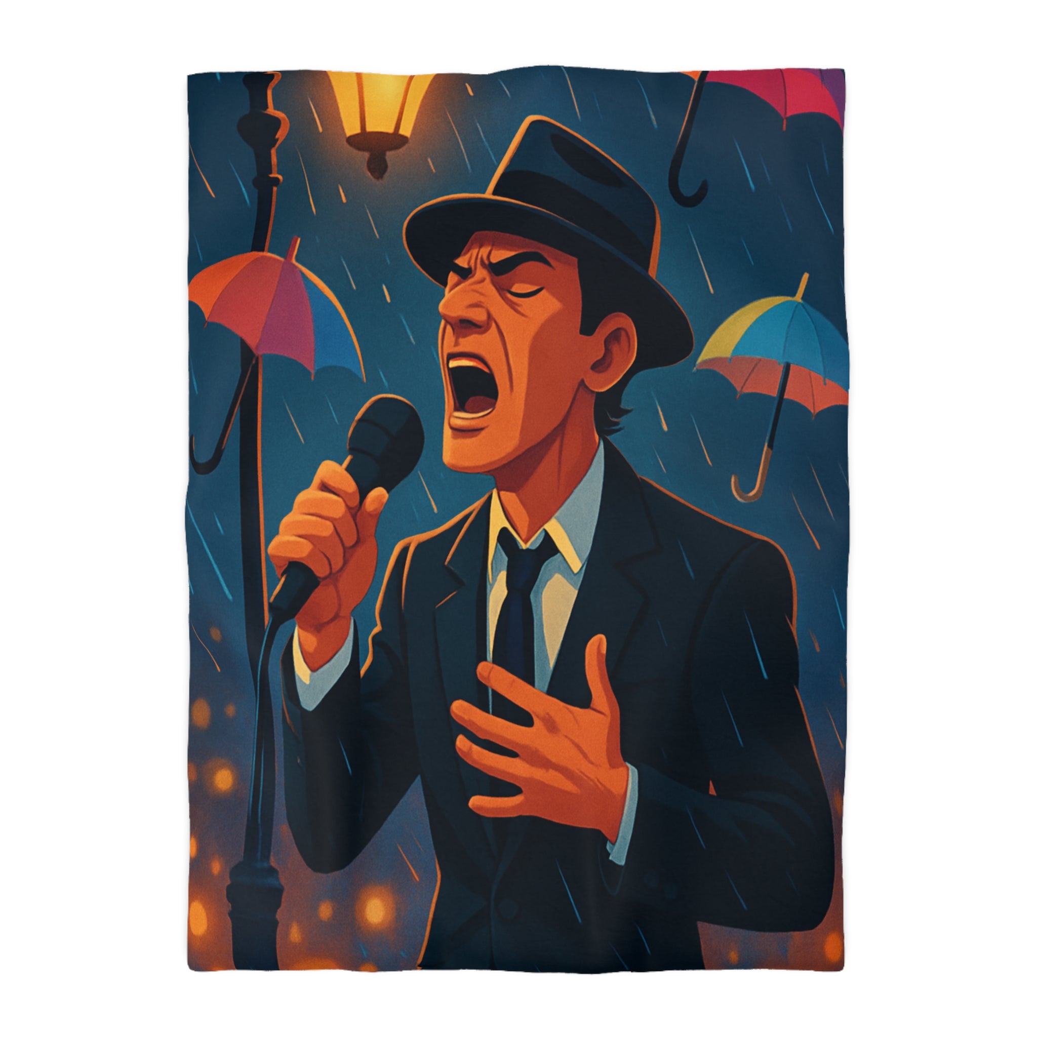 Housse de Couette Microfibre Illustration Unique Design Moderne Décoration Intérieure Raffinée