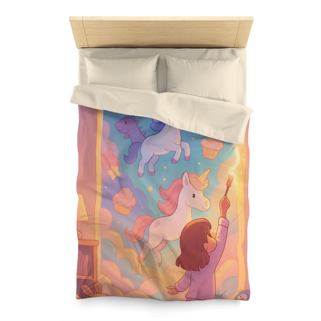 Housse de Couette Microfibre Design Artistique Moderne Décoration Chambre Confort Premium