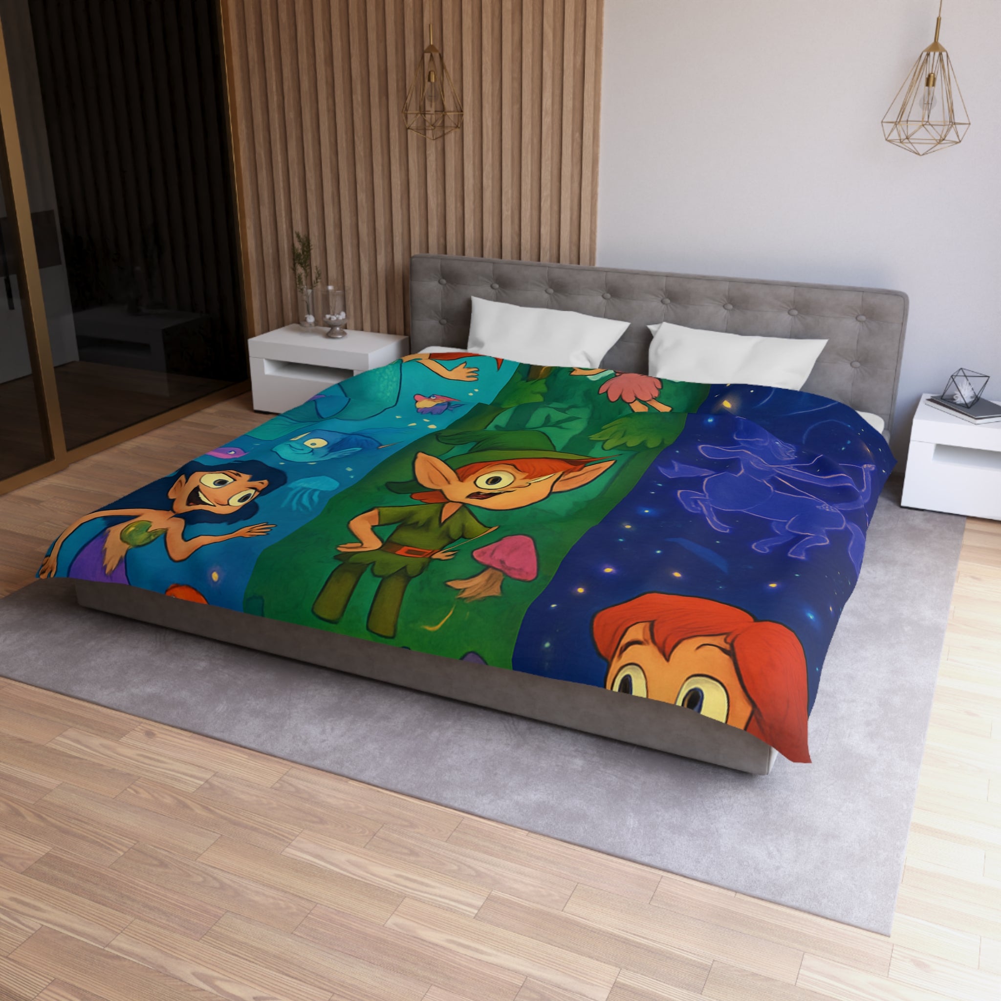 Housse de Couette Microfibre Création Artistique Moderne Design Exclusif Décoration Chambre