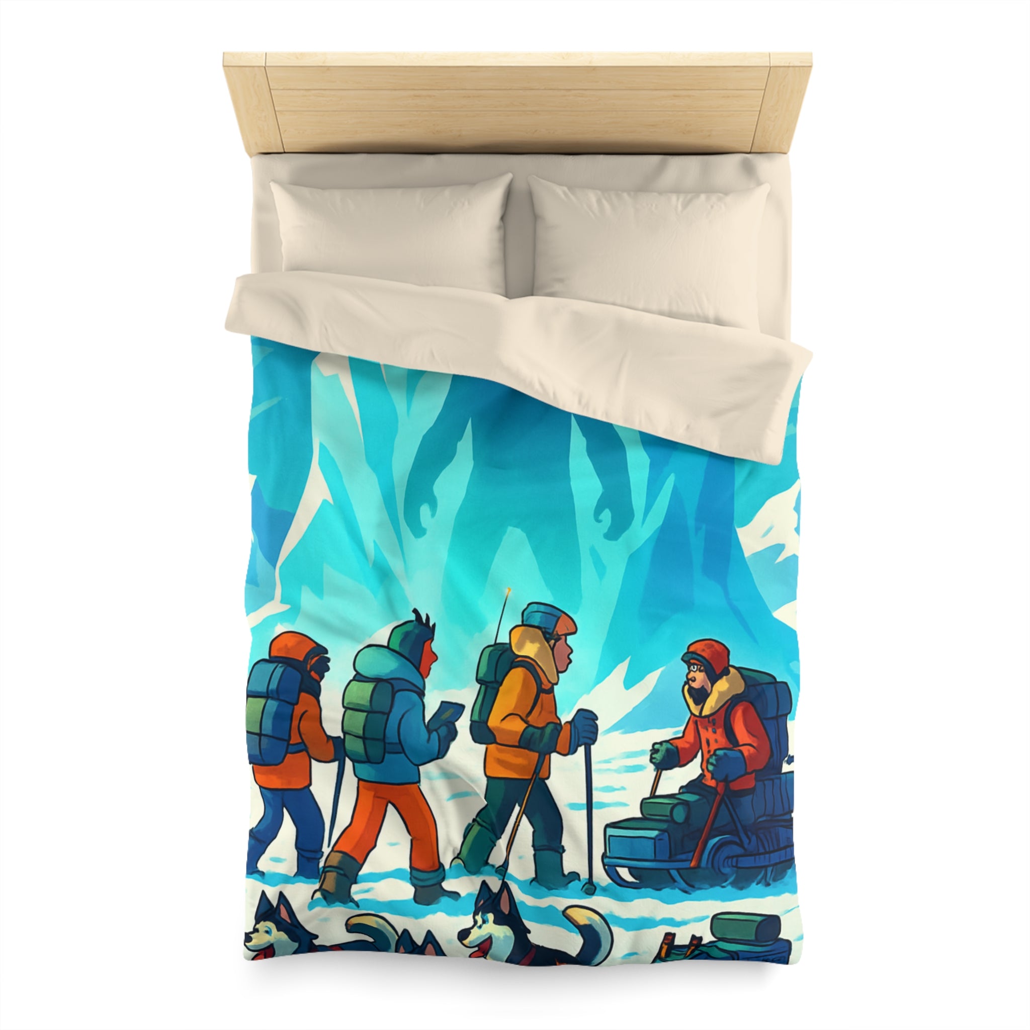 Housse de Couette Microfibre Illustration Unique Design Moderne Décoration Intérieure Raffinée