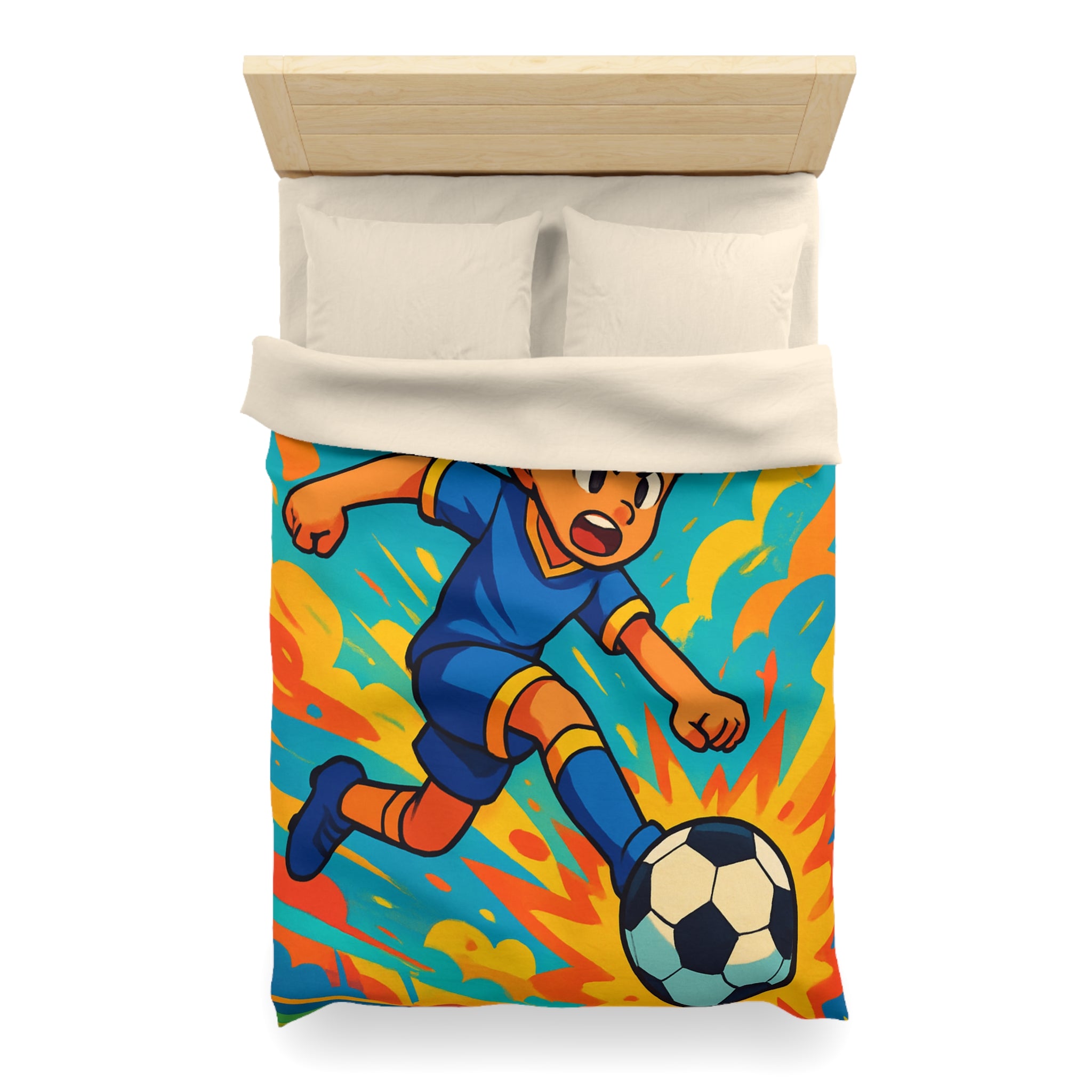 Housse de Couette Microfibre Motif Créatif Original Style Contemporain Chambre Élégante