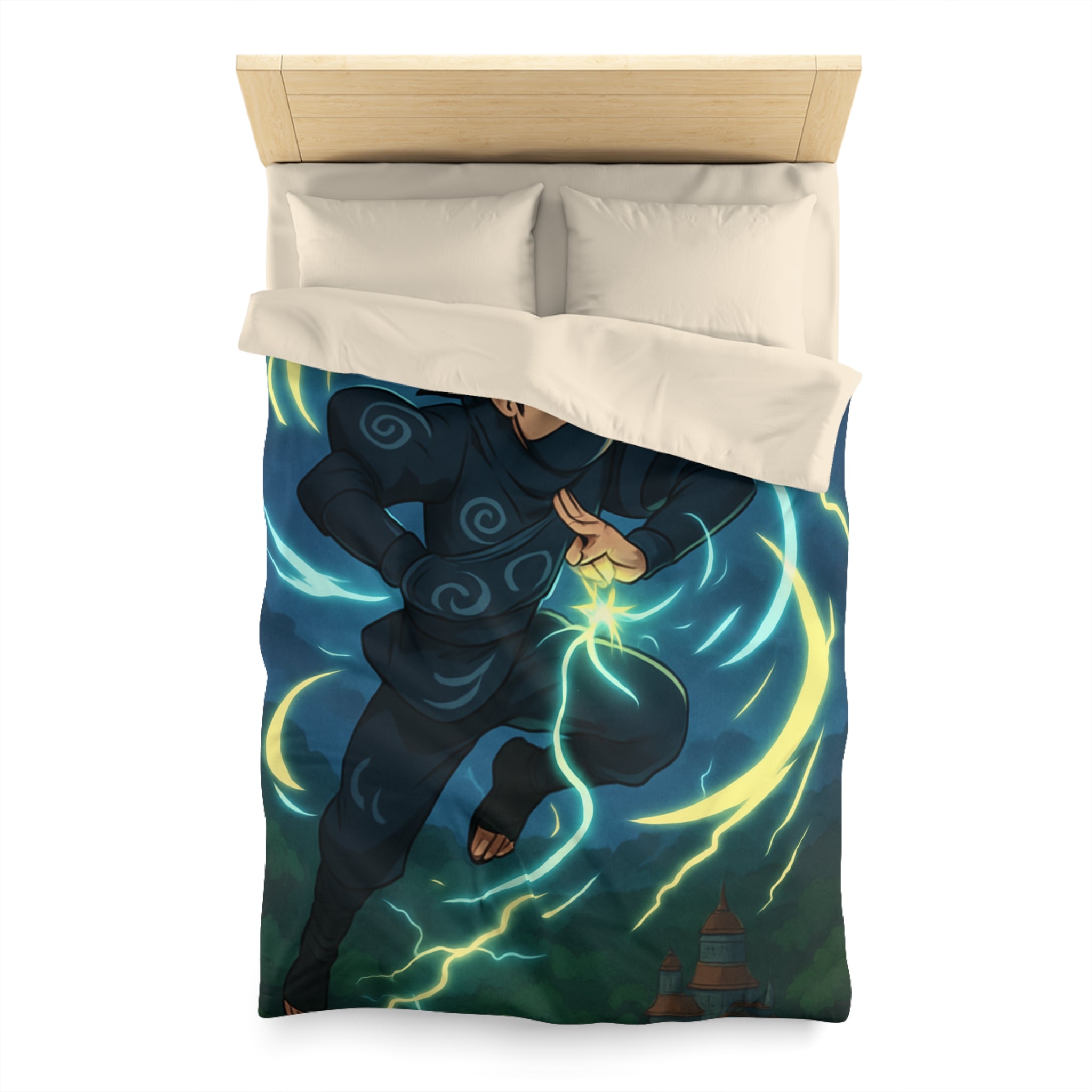 Housse de Couette Microfibre Motif Créatif Original Style Contemporain Chambre Élégante