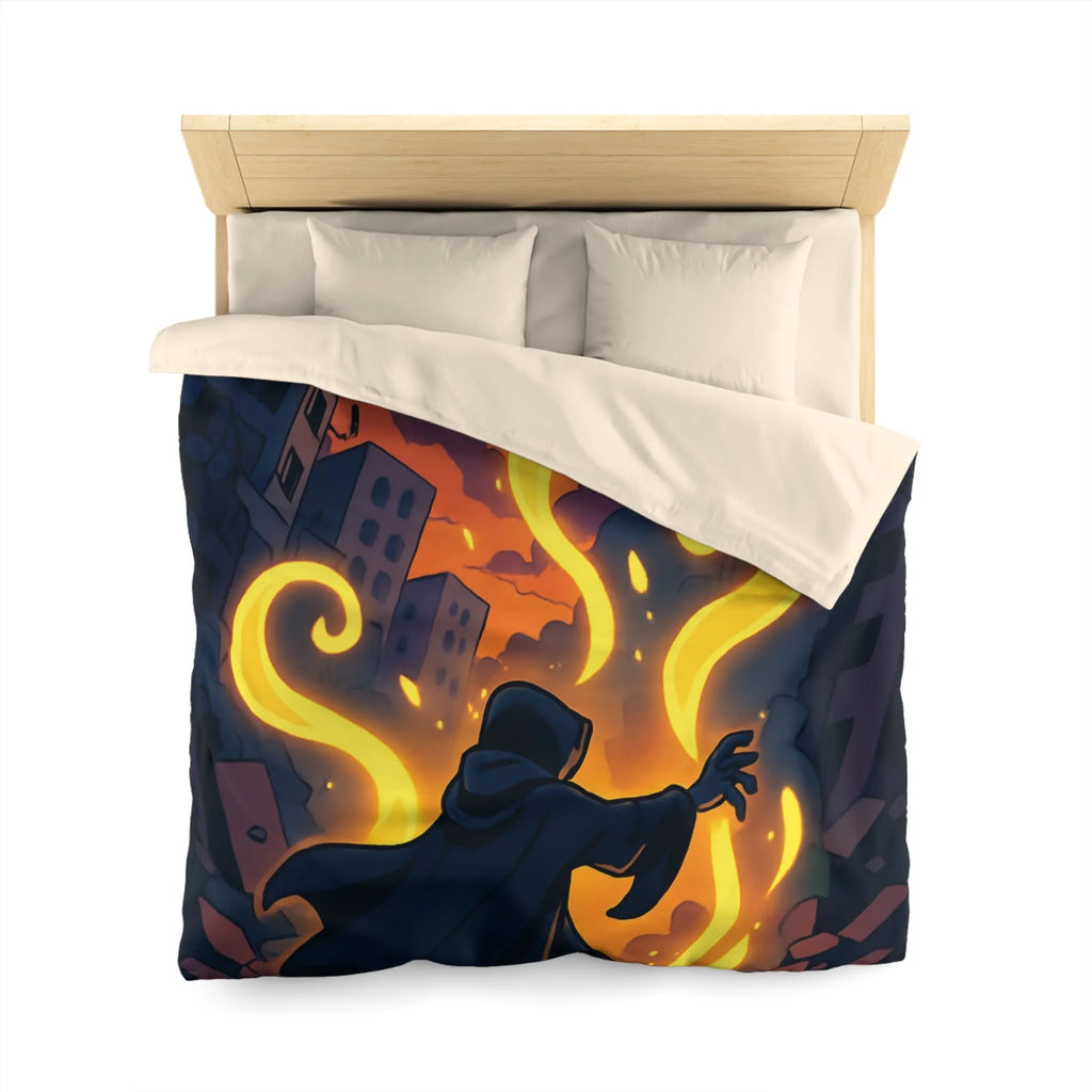 Housse de Couette Microfibre Art Graphique Contemporain Style Décoratif Chambre Tendance