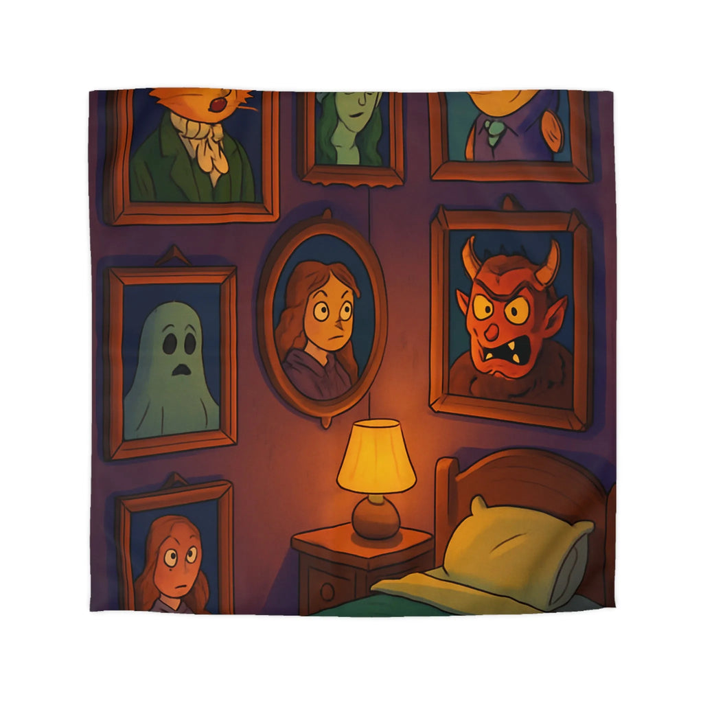 Housse de couette chambre fantaisie avec portraits enchanteurs pour une ambiance mystérieuse et magique