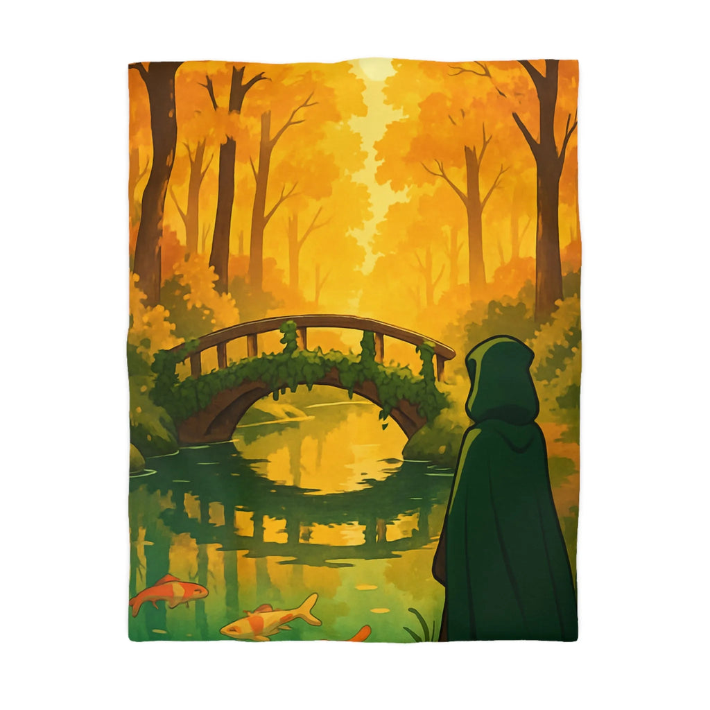 Évasion dans une Forêt Féérique avec Pont en Bois et Poissons Koi