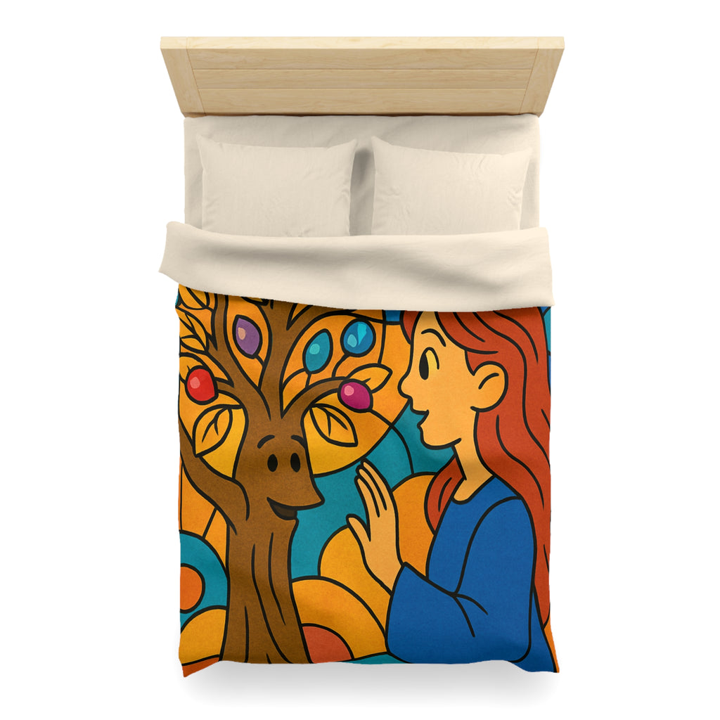 Housse de Couette Microfibre Illustration Unique Design Moderne Décoration Intérieure Raffinée