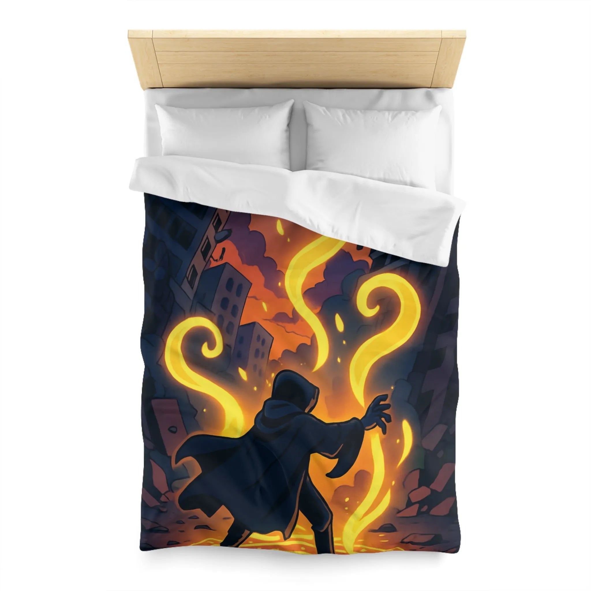 Housse de Couette Microfibre Art Graphique Contemporain Style Décoratif Chambre Tendance