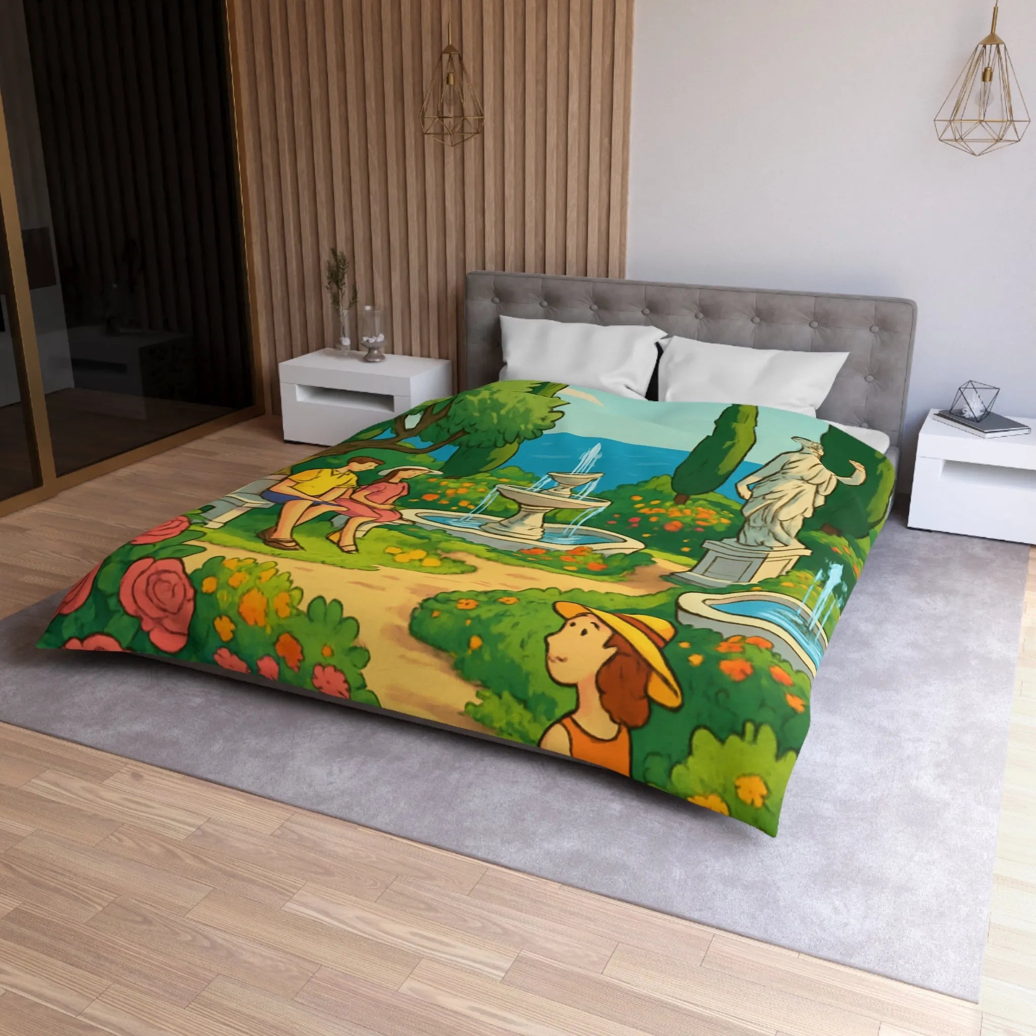 Housse de Couette Microfibre Création Artistique Moderne Design Exclusif Décoration Chambre