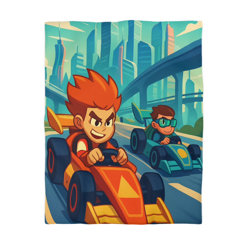 Housse de Couette Microfibre Motif Créatif Original Style Contemporain Chambre Élégante