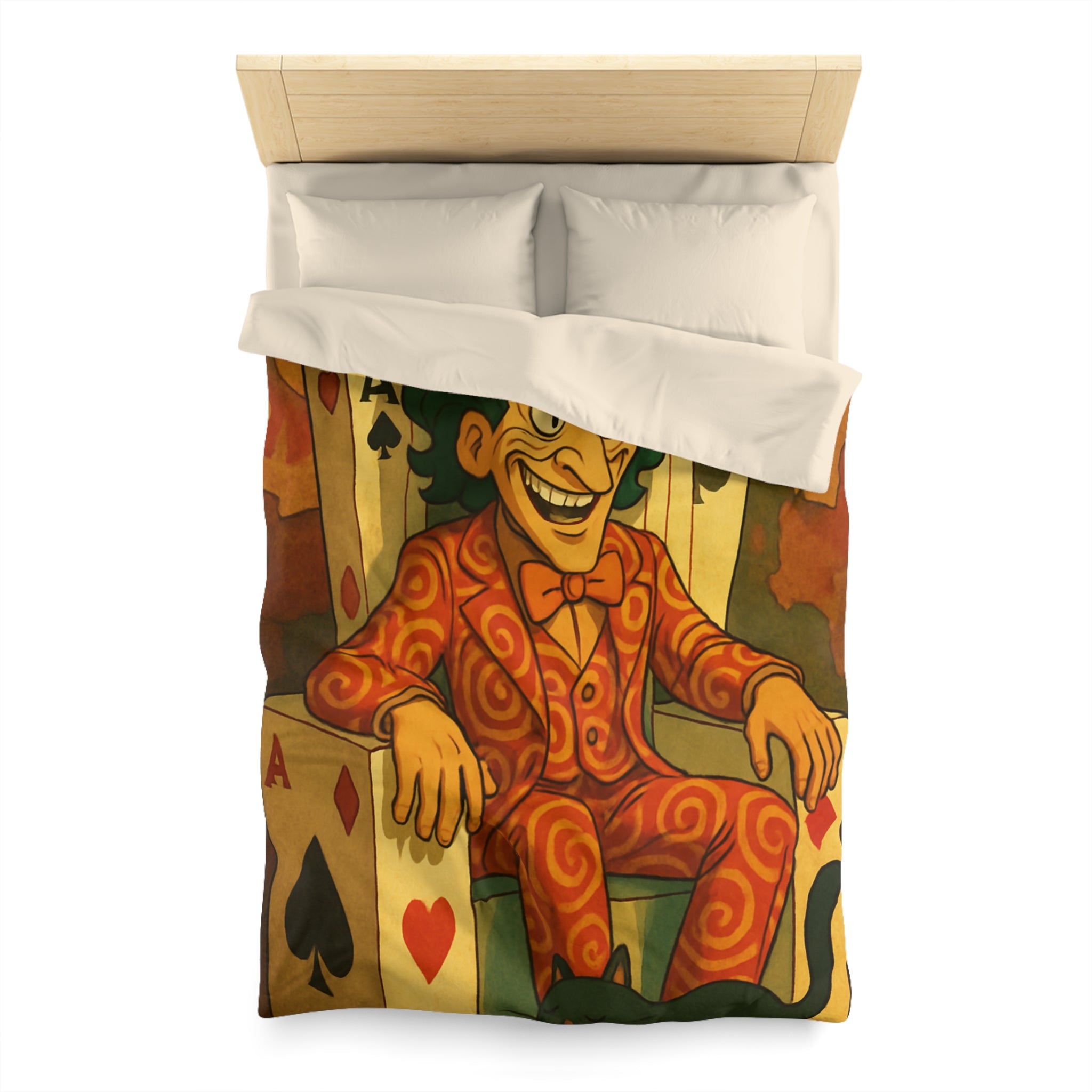 Housse de Couette Microfibre Motif Créatif Original Style Contemporain Chambre Élégante