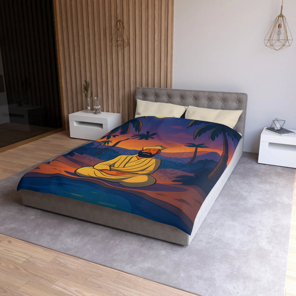 Housse de Couette Microfibre Art Graphique Contemporain Style Décoratif Chambre Tendance