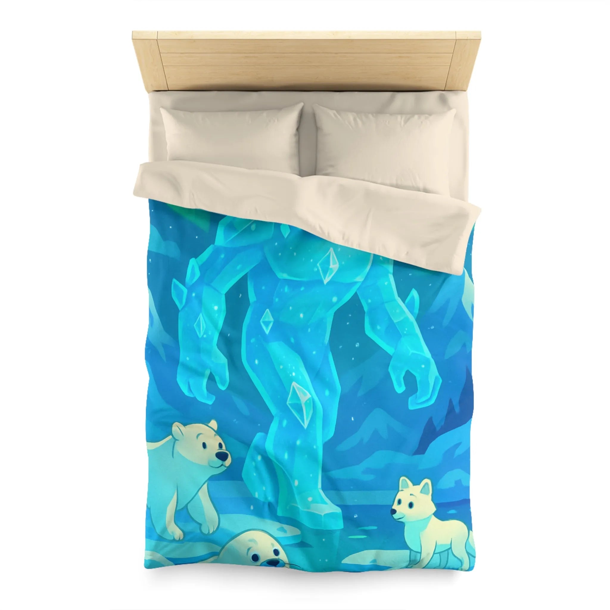 Housse de Couette Microfibre Art Graphique Contemporain Style Décoratif Chambre Tendance