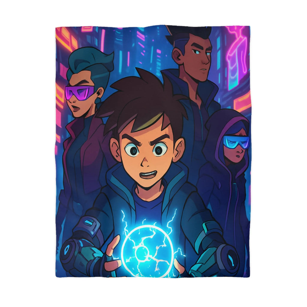 Housse de Couette Microfibre Art Graphique Contemporain Style Décoratif Chambre Tendance