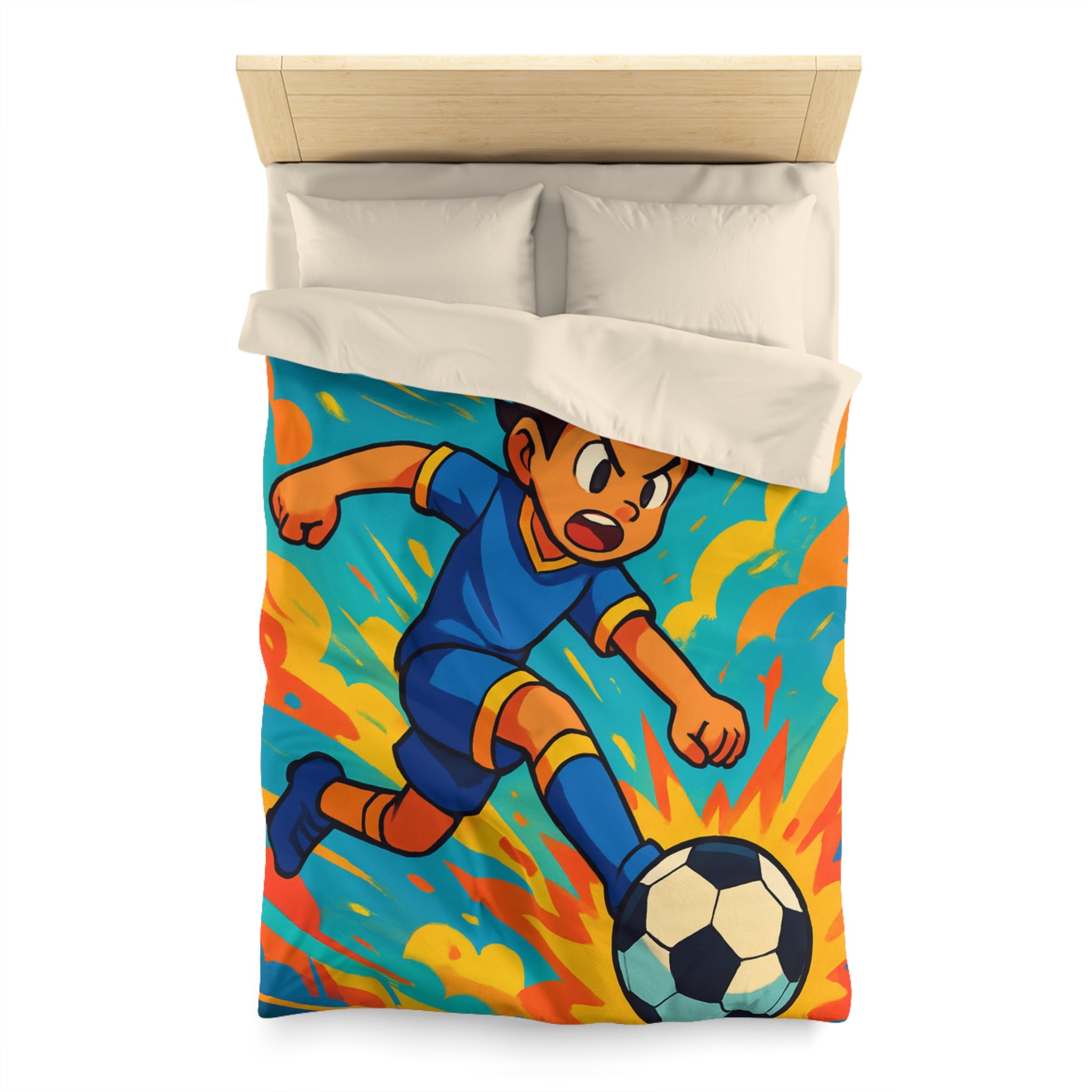 Housse de Couette Microfibre Motif Créatif Original Style Contemporain Chambre Élégante