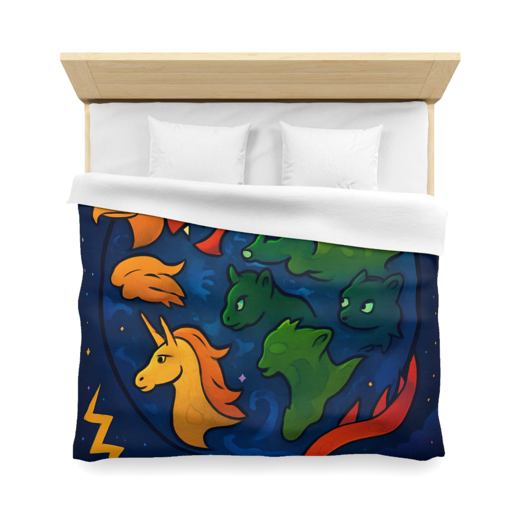 Housse de Couette Microfibre Illustration Unique Design Moderne Décoration Intérieure Raffinée