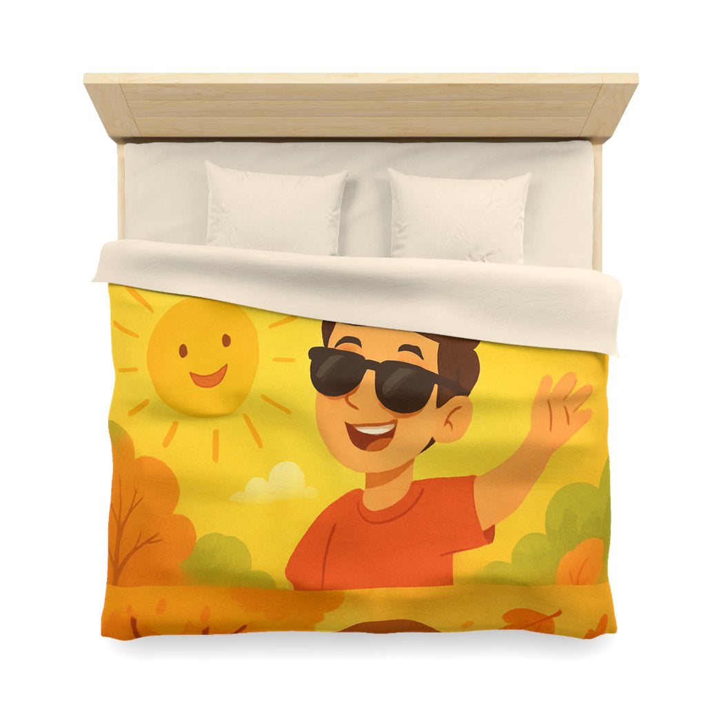 Housse de Couette Microfibre Design Artistique Moderne Décoration Chambre Confort Premium