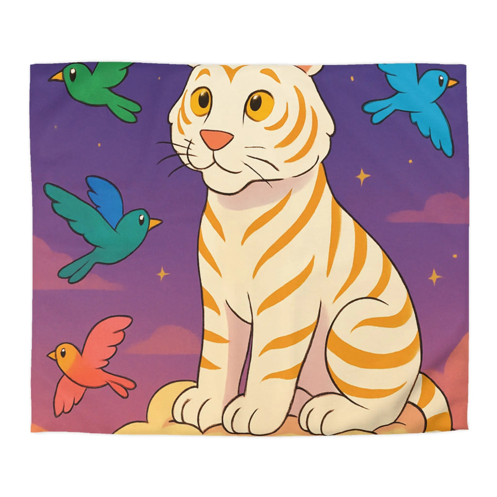 Housse de Couette Microfibre Art Graphique Contemporain Style Décoratif Chambre Tendance