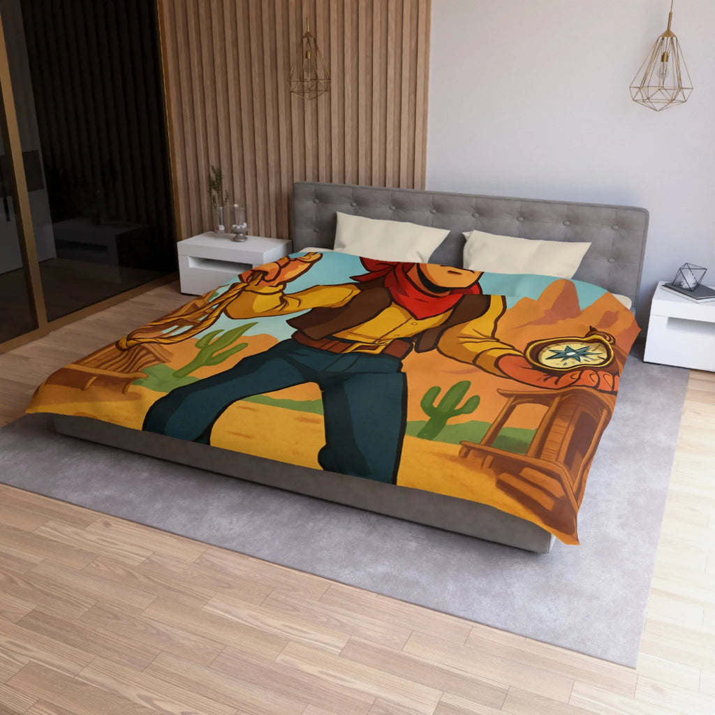 Cowboy Cartoonesque dans le Désert, Lasso et Boussole, Aventure Far West Humoristique