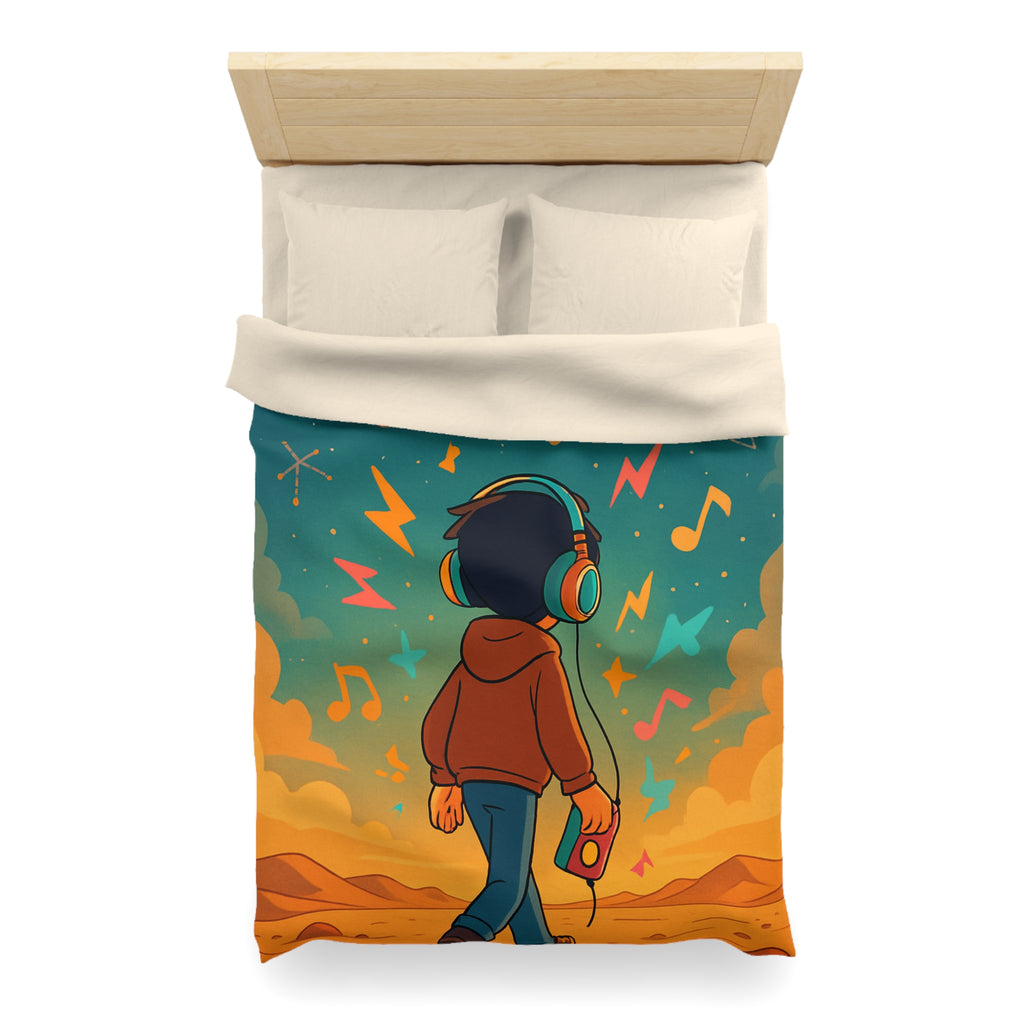 Housse de couette rêve étoilé pour jeunes musiciens et amateurs de constellations