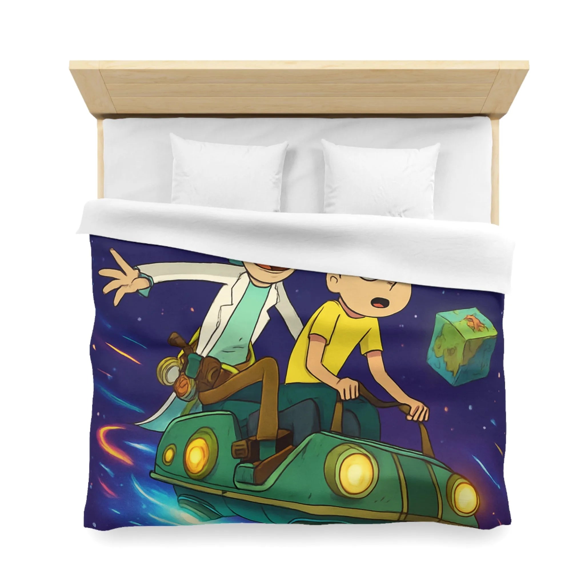 Housse de Couette Microfibre Art Graphique Contemporain Style Décoratif Chambre Tendance