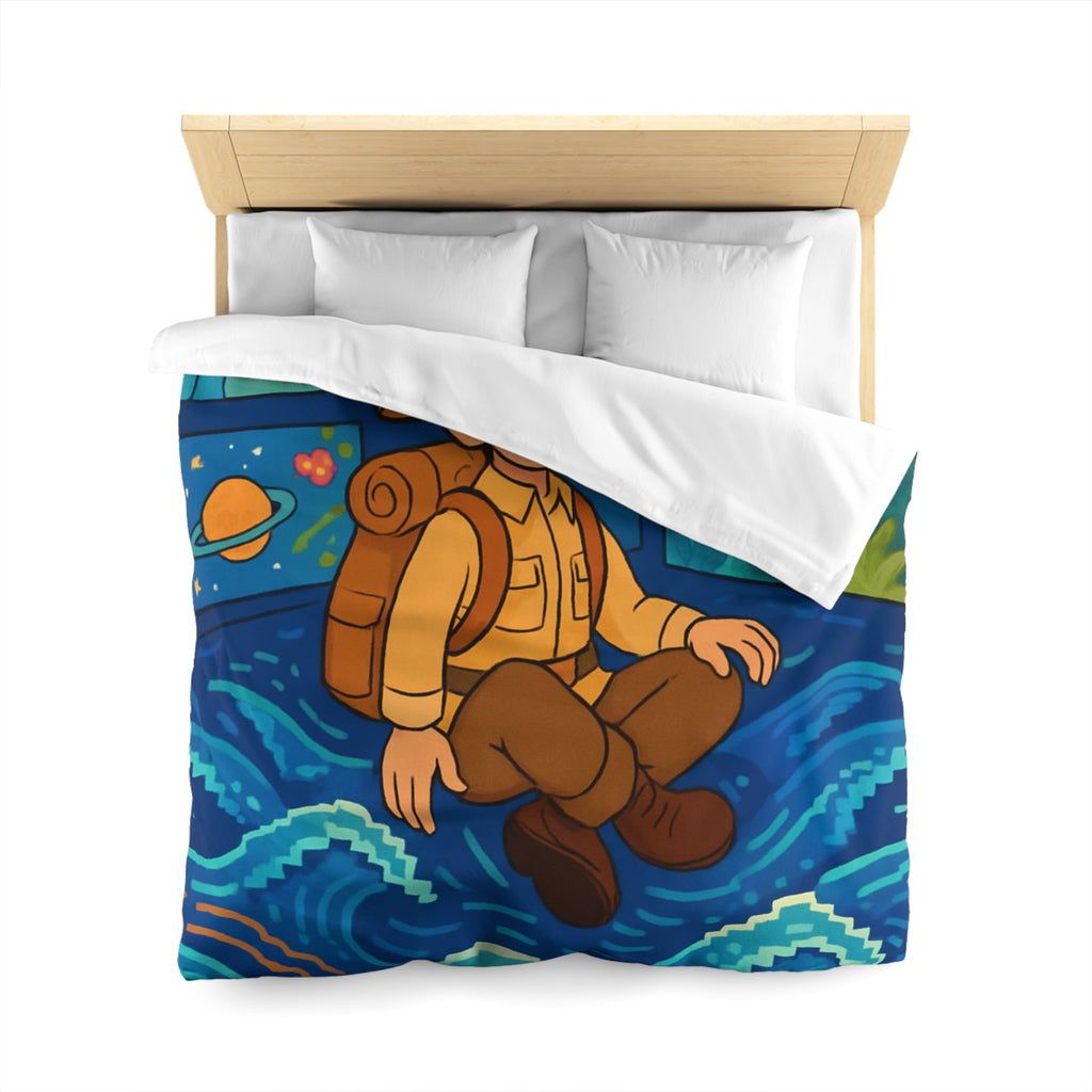 Housse de Couette Microfibre Illustration Unique Design Moderne Décoration Intérieure Raffinée