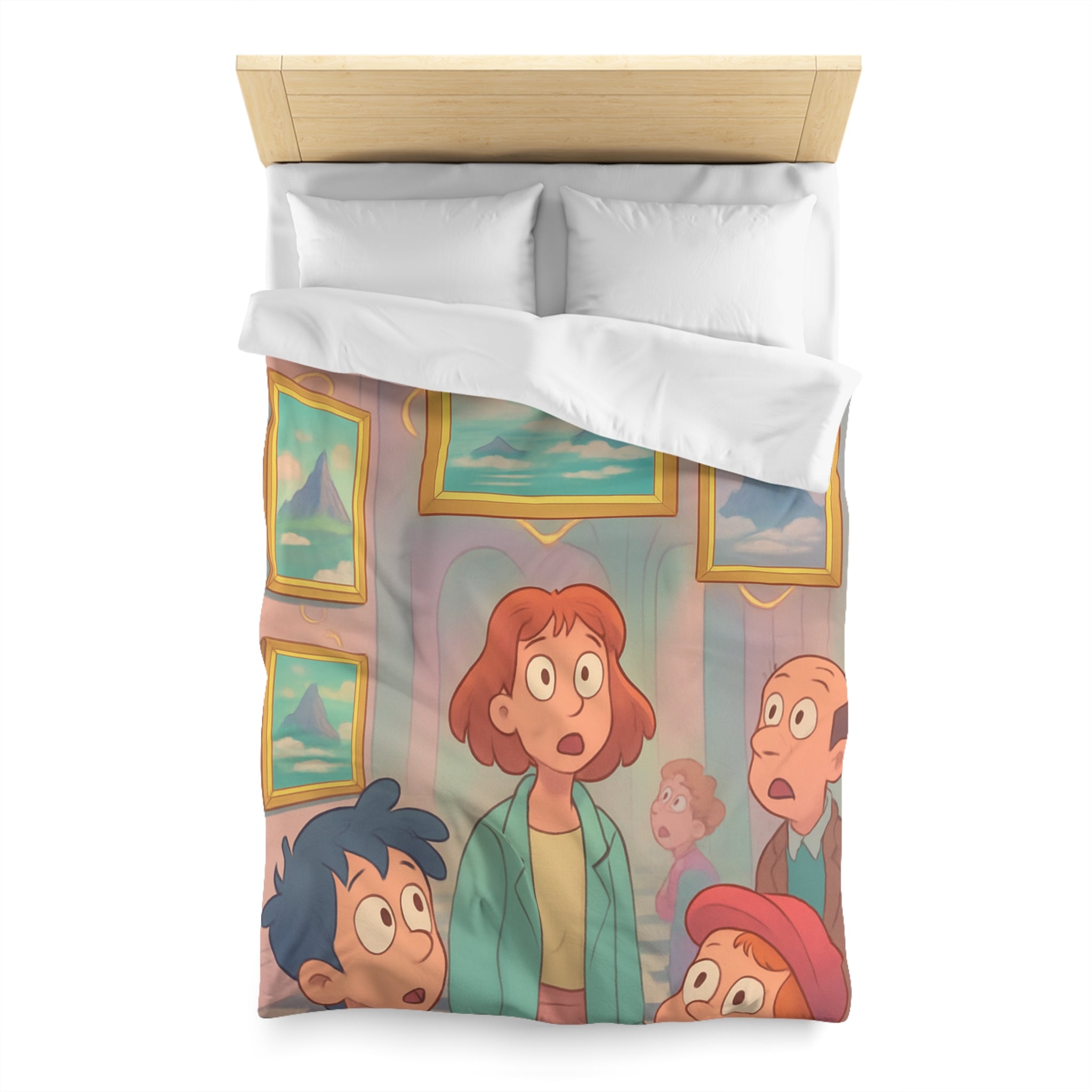 Housse de Couette Microfibre Design Artistique Moderne Décoration Chambre Confort Premium