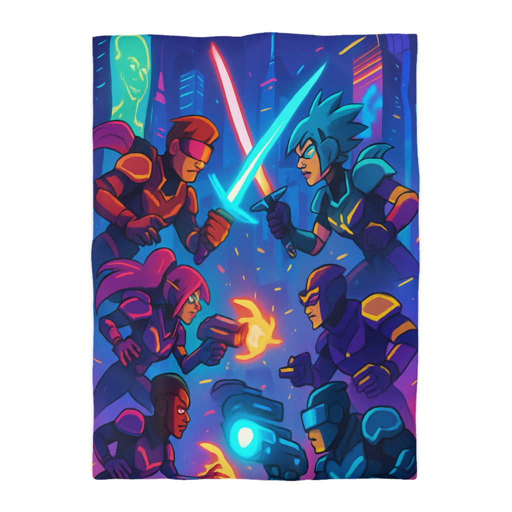 Housse de Couette Microfibre Motif Créatif Original Style Contemporain Chambre Élégante