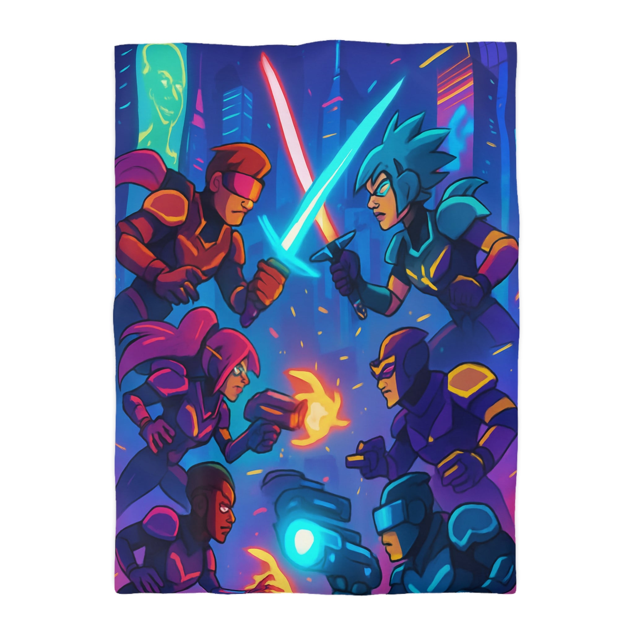 Housse de Couette Microfibre Motif Créatif Original Style Contemporain Chambre Élégante