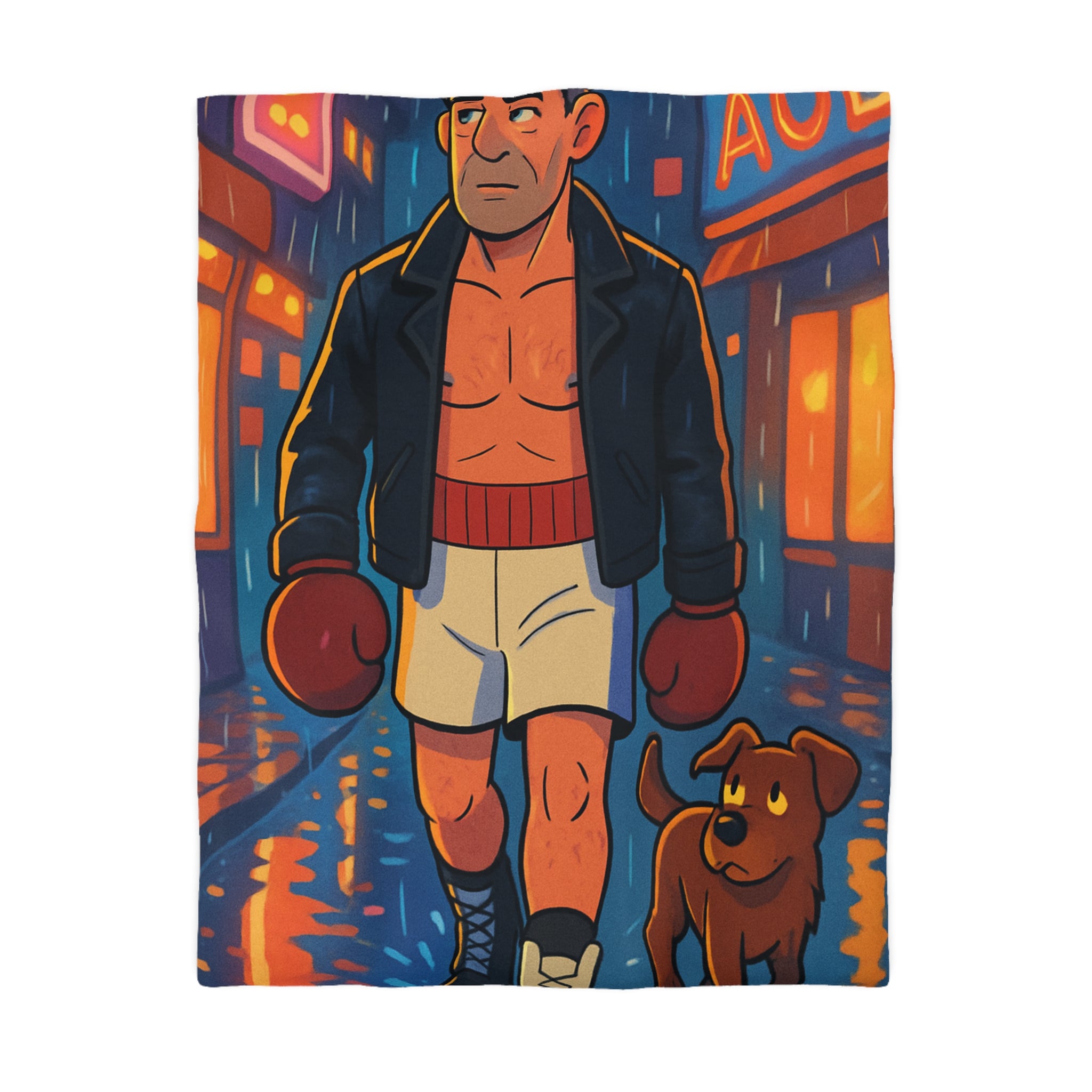 Housse de Couette Microfibre Motif Créatif Original Style Contemporain Chambre Élégante