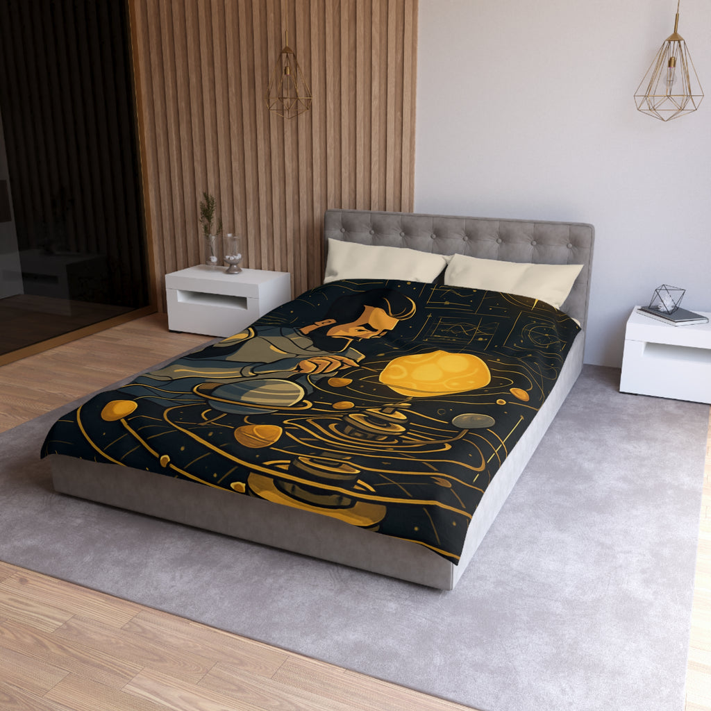 Housse de Couette Microfibre Illustration Unique Design Moderne Décoration Intérieure Raffinée